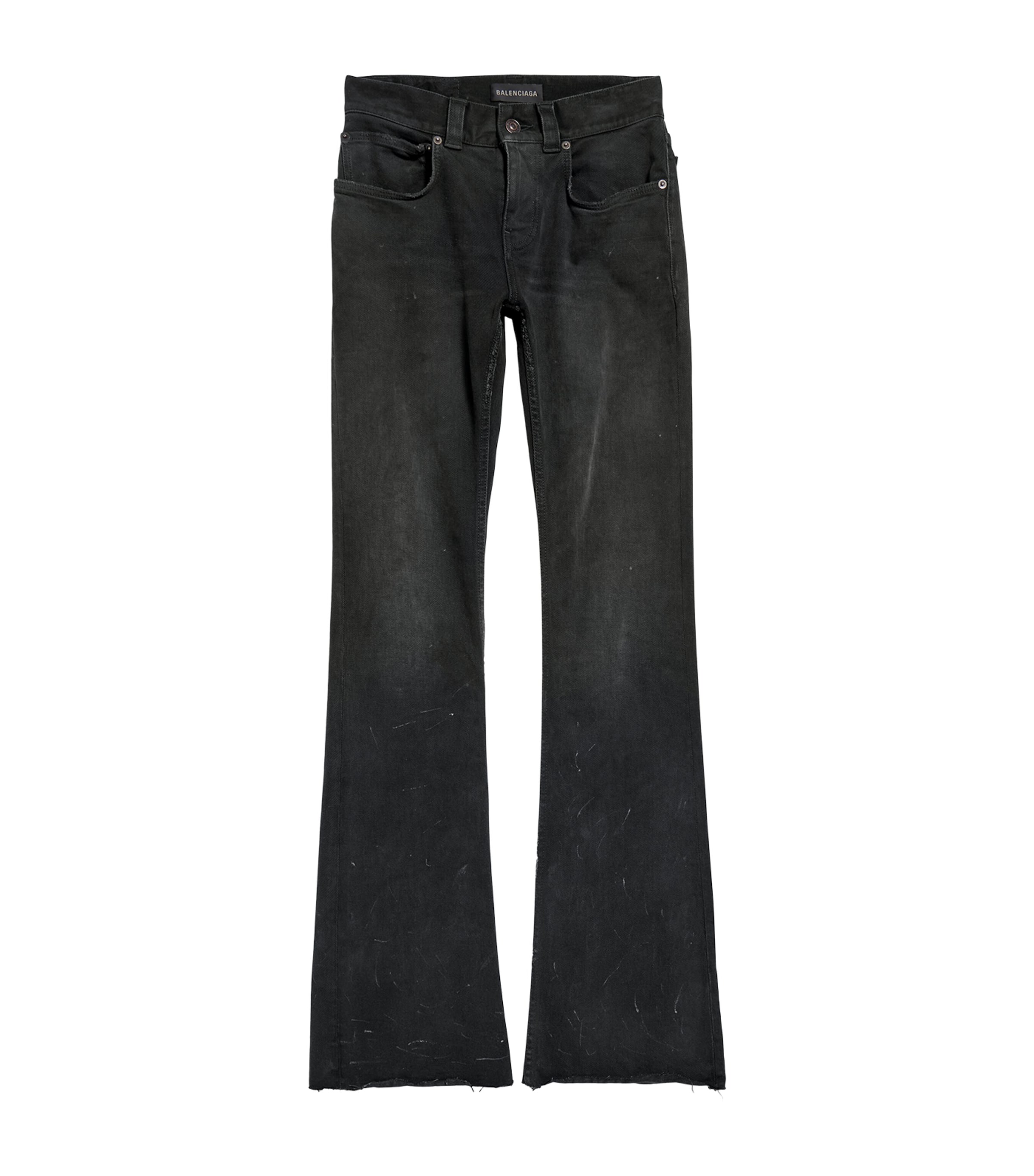 Balenciaga Slim Fit Bootcut Jeans In Black