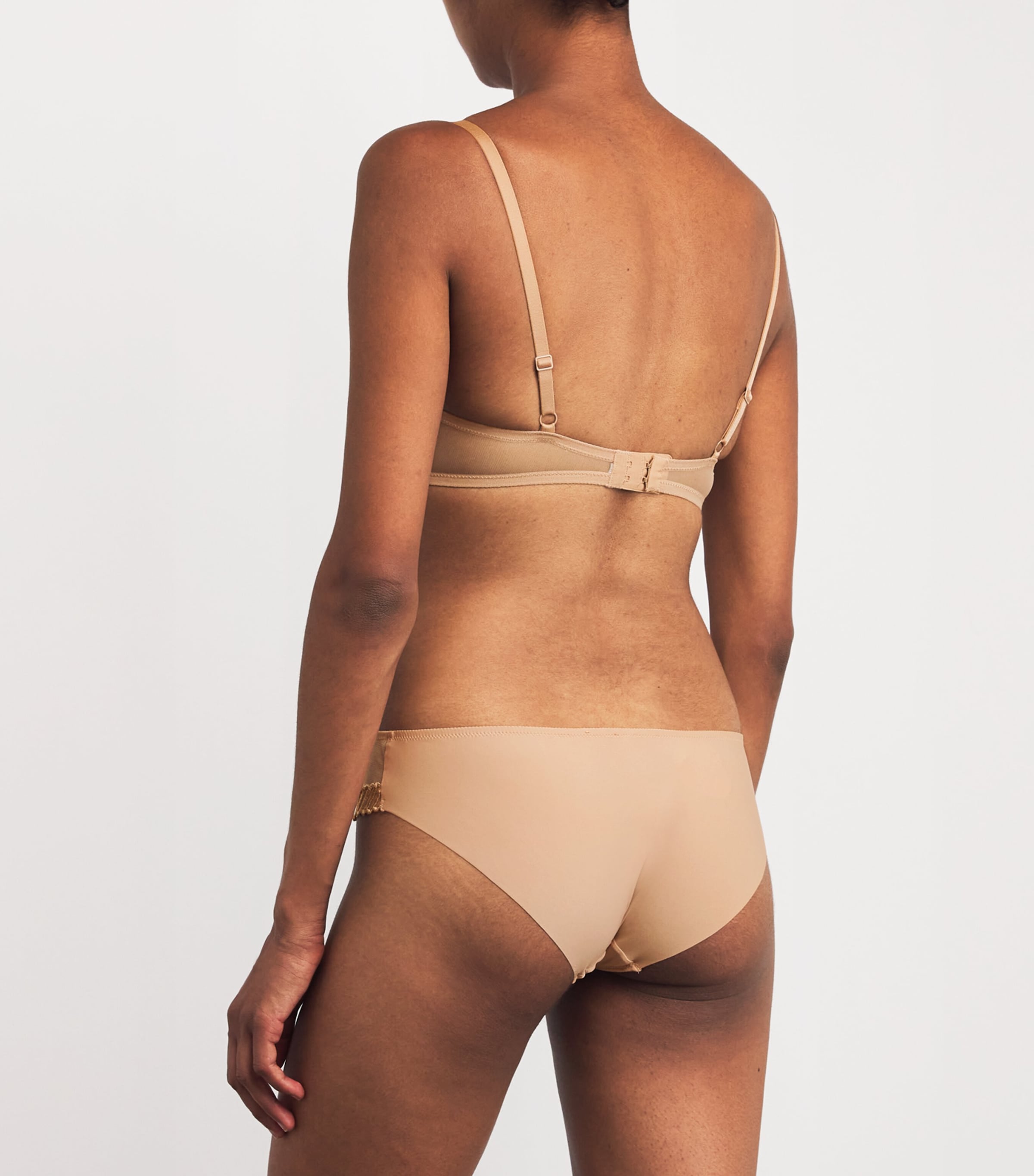 Sheer Emotion Moulded Plunge Bra SAND Image 3