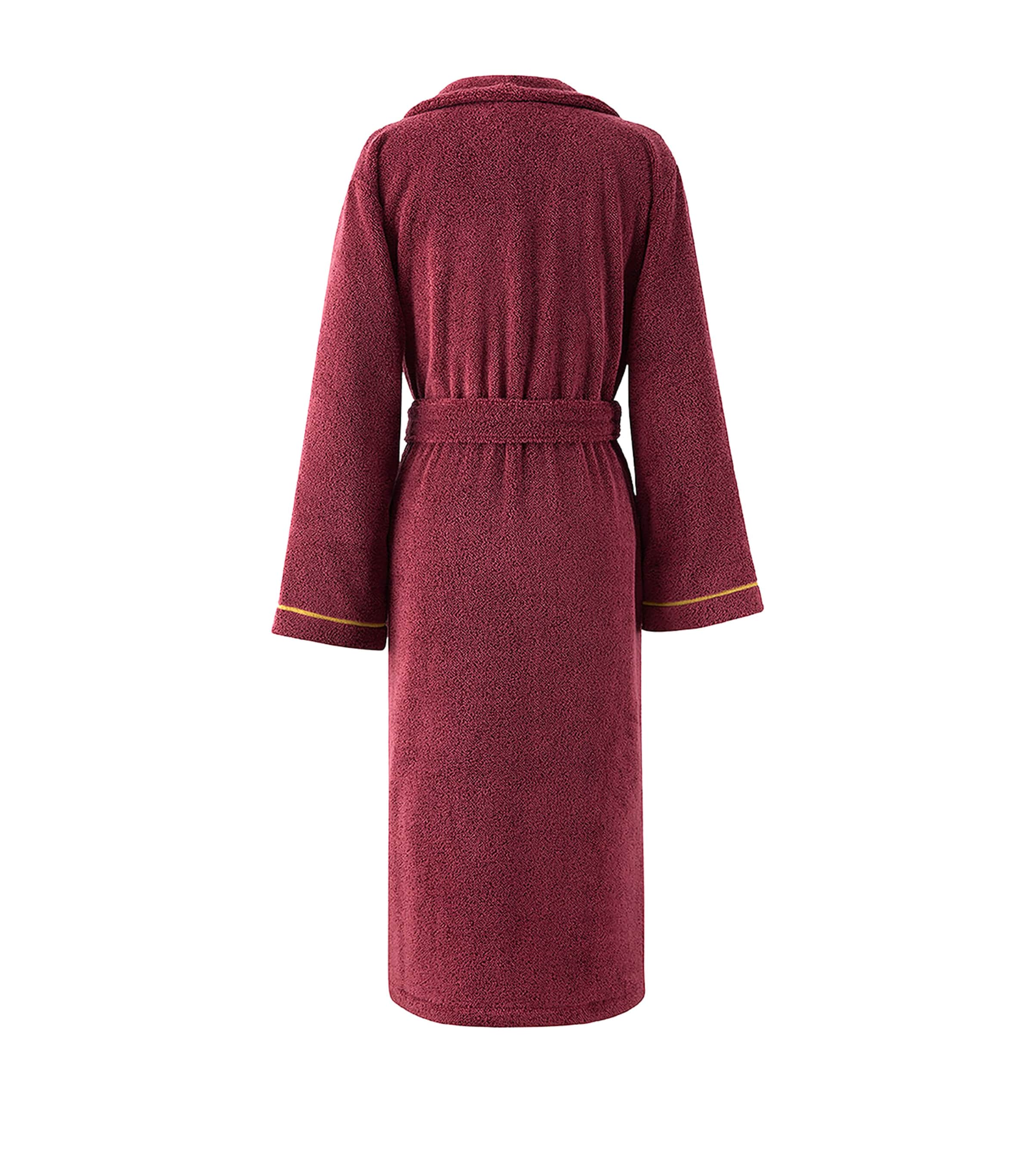 Yves Delorme Womens Corolles Bathrobe Burgandy Image 3