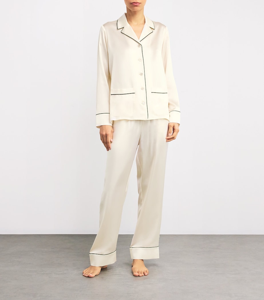 Silk Satin Pyjama Set IVORY Image 2
