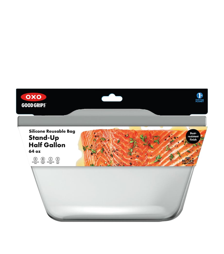 Silicone Reusable Bag (1.8L) CLEAR/WHTE Image 4