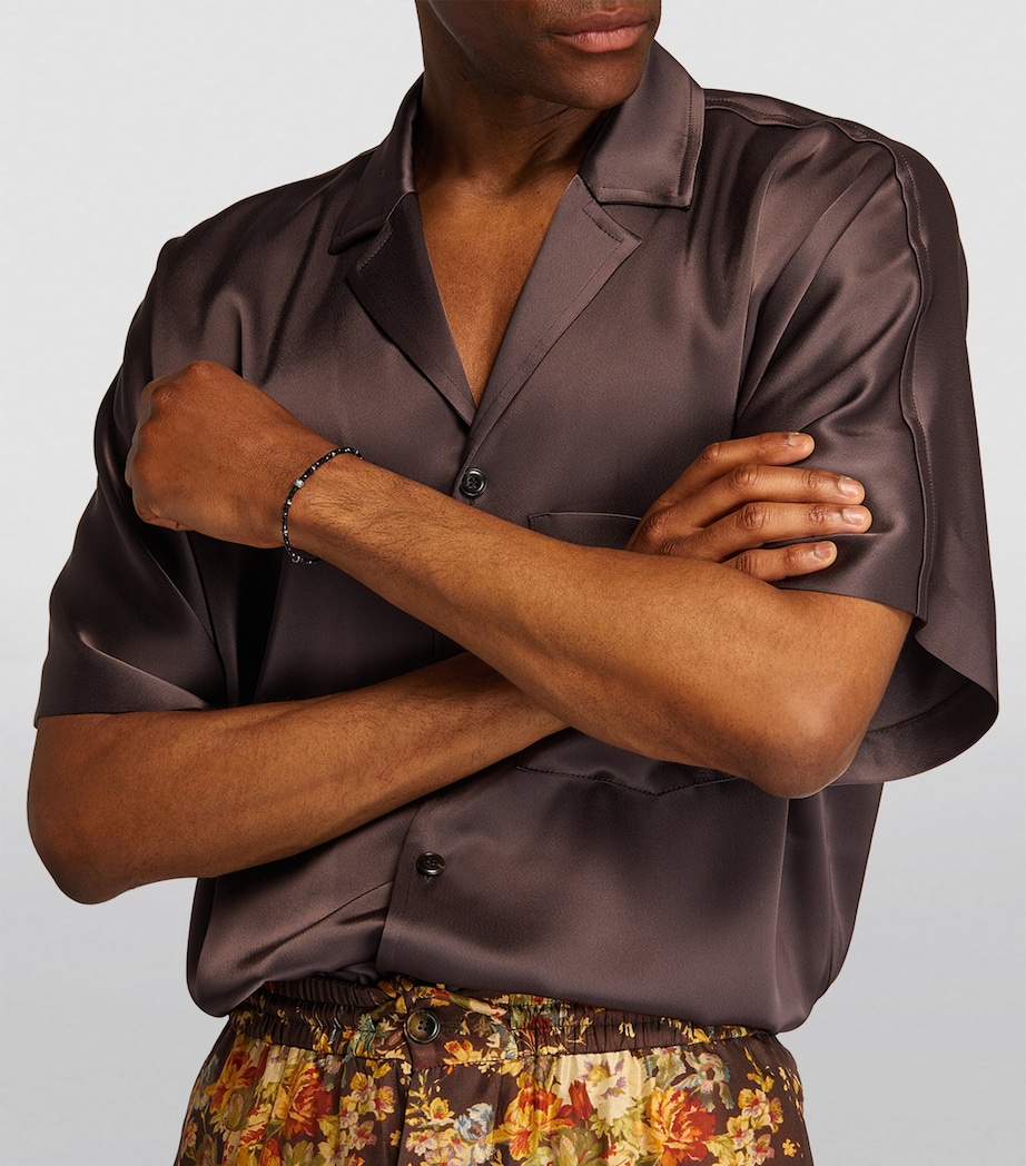 Rhodium-Plated Silver and Black Spinel Nodo Bracelet SILVER/ BLACK Image 5