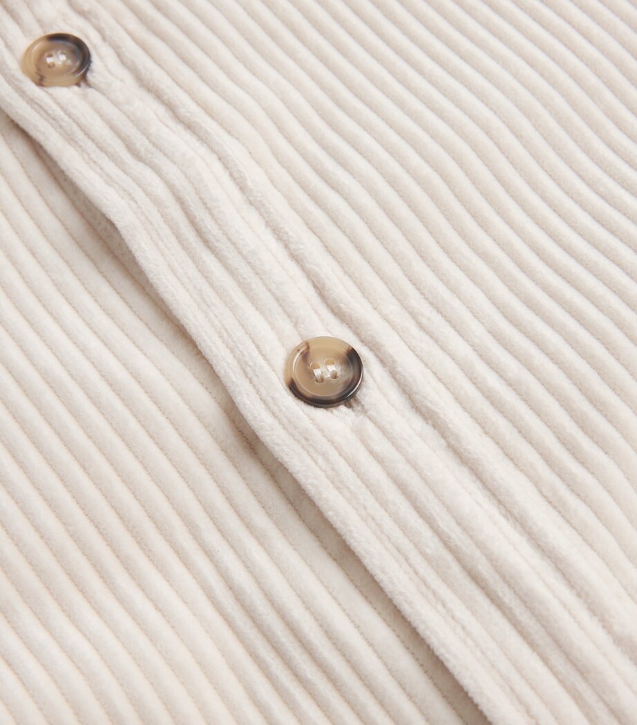 A.P.C. Mens Stretch-Cotton Corduroy Shirt Aad Ecru Image 5