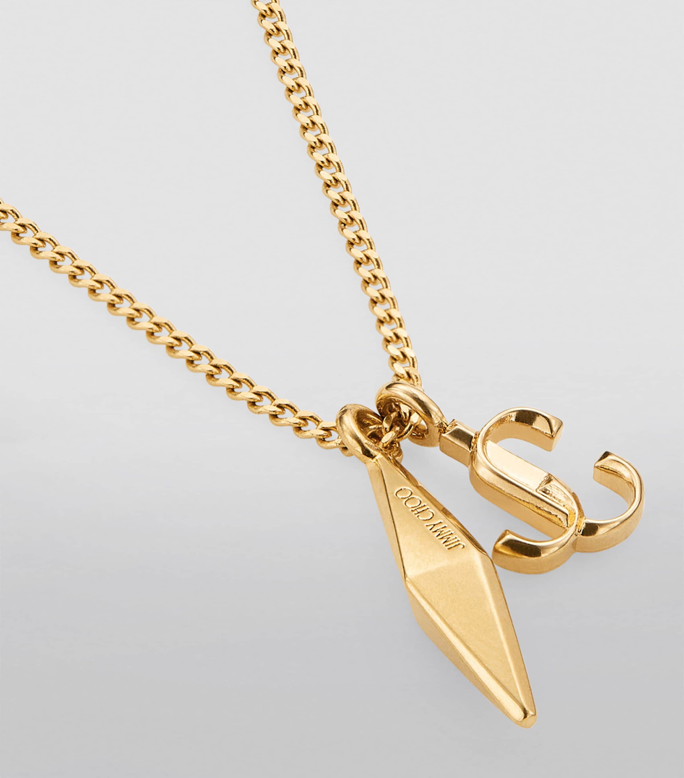 Diamond JC Chain Necklace GOLD Image 4