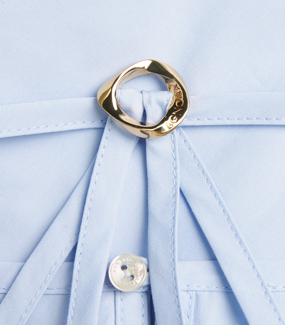 Cotton Maxi Dress A27 LIGHT BLUE - CLOUD Image 5