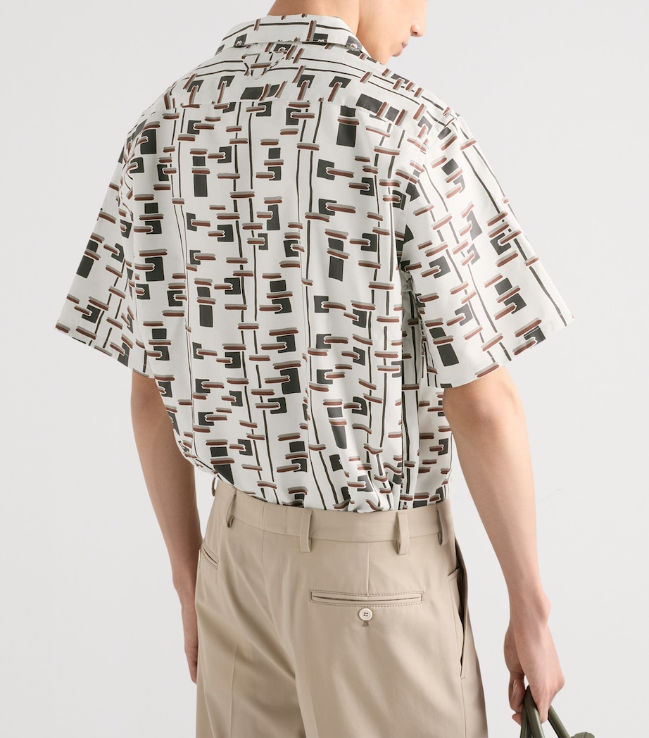 Prada Mens Cotton-Silk Printed Bowling Shirt Image 5