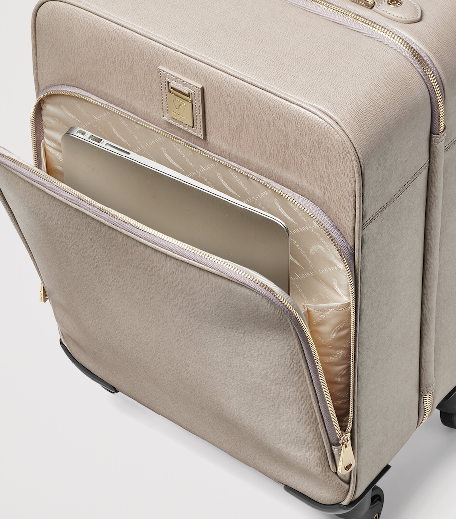 Leather Cabin Suitcase TAUPE Image 4