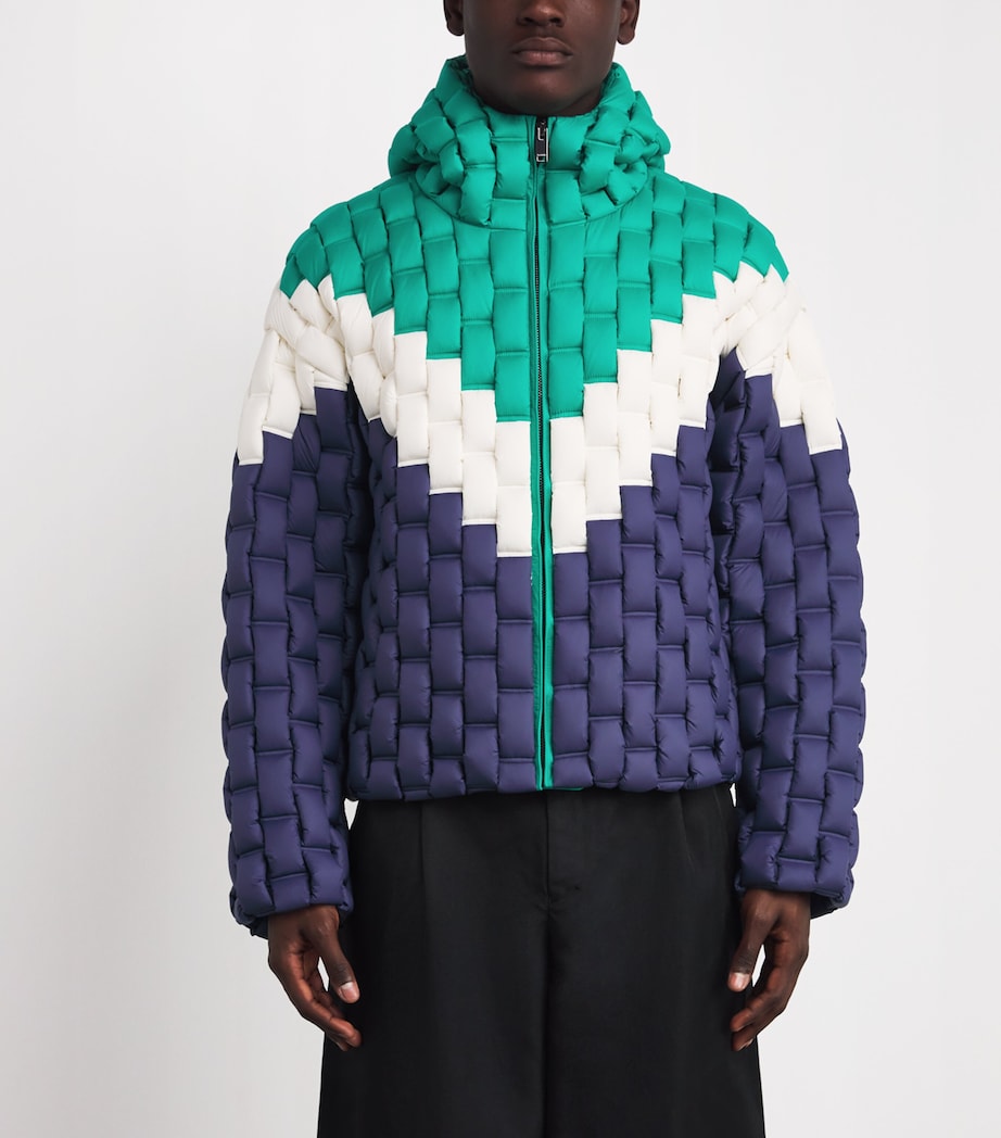 3D Down-Filled Puffer Jacket 107 GREEN BLUE MULTI Image 3