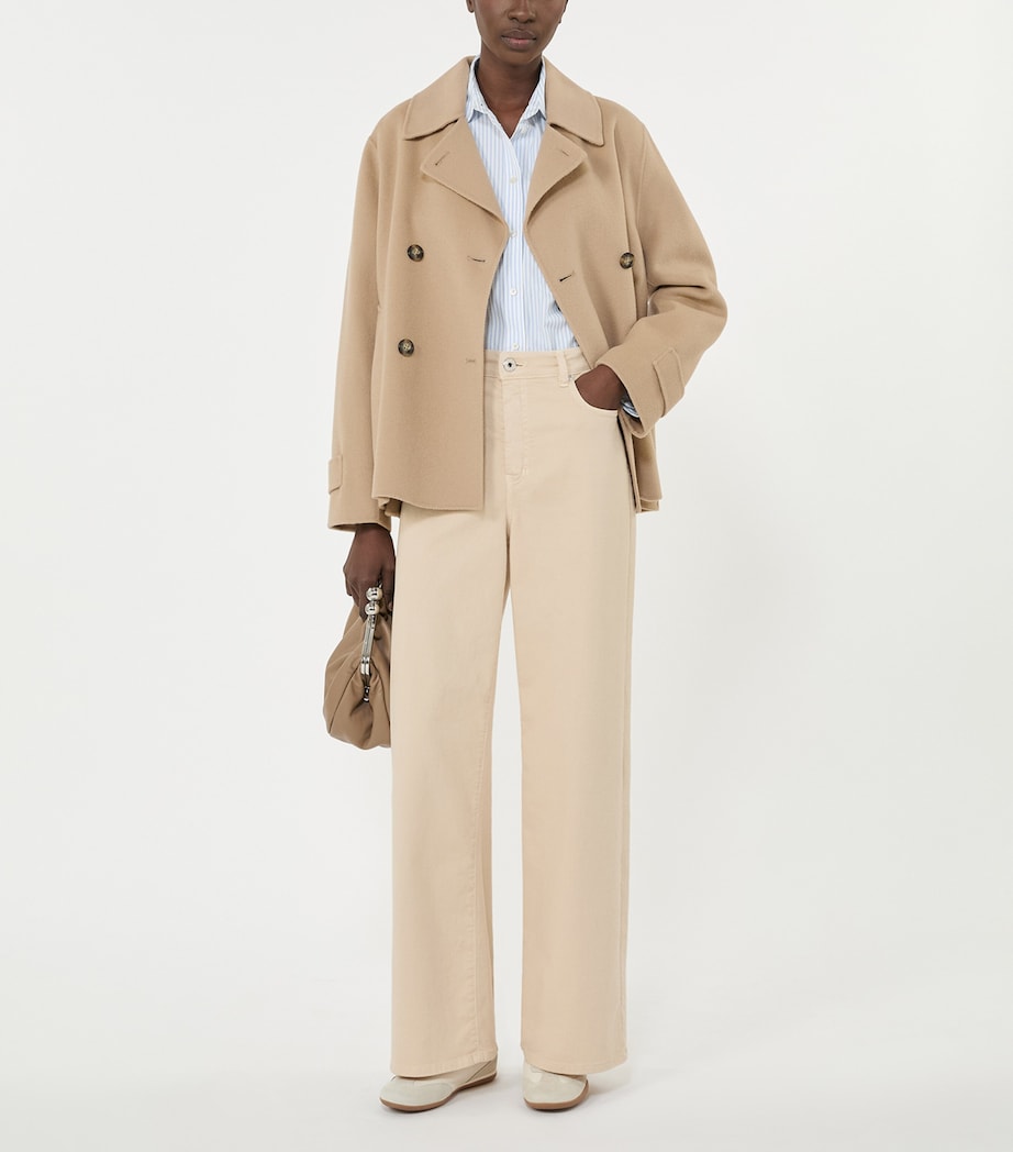 Wool-Blend Double-Breasted Coat CAMEL Image 5