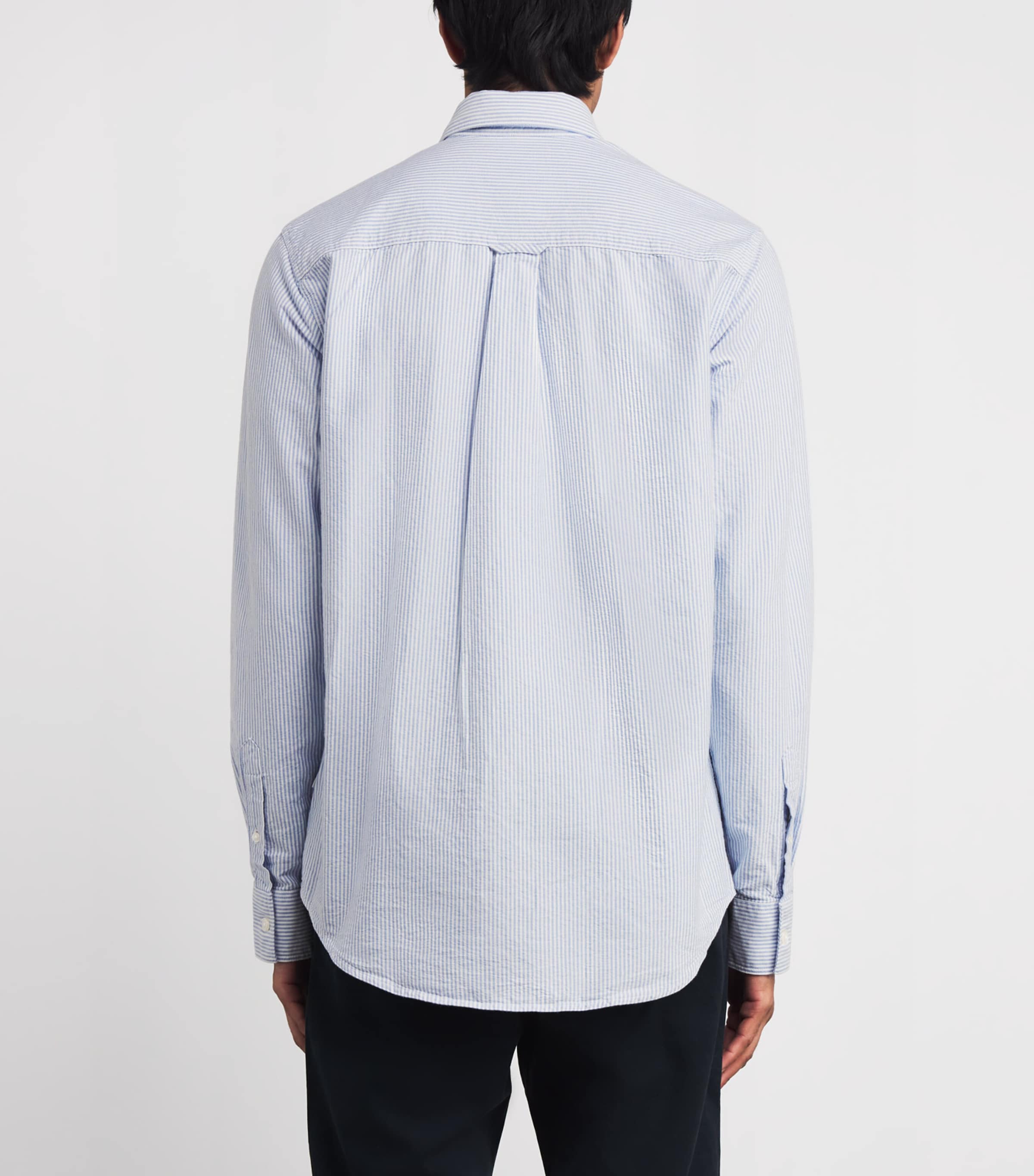 Organic Cotton Stripe Oxford Shirt BLUE STRIPE Image 4