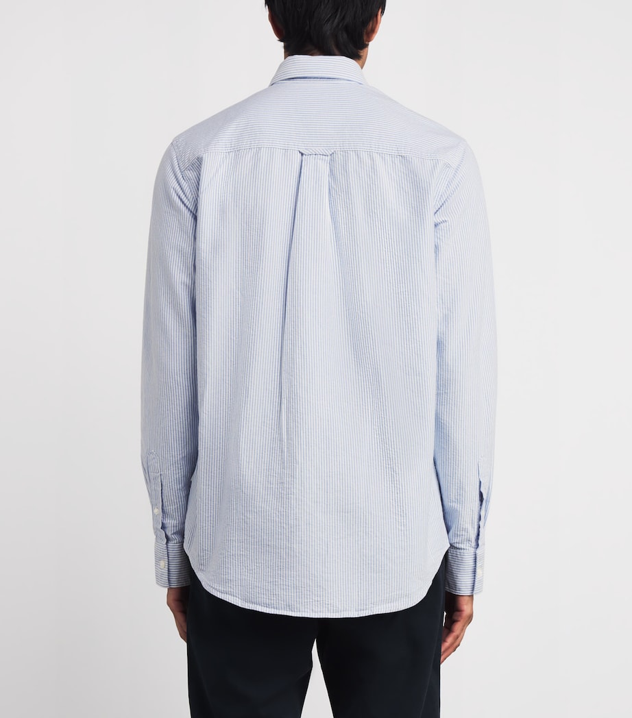Organic Cotton Stripe Oxford Shirt BLUE STRIPE Image 4