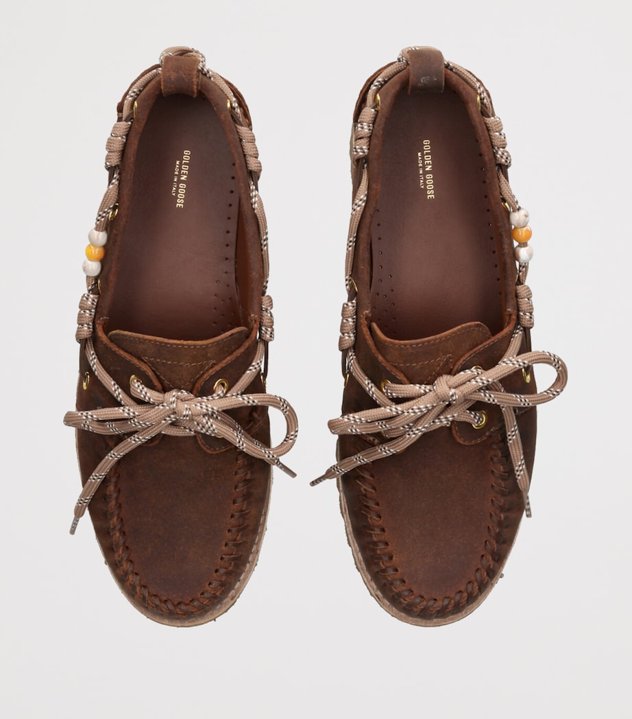 Golden Goose Suede Cruise Boat Shoes Brown Image 4