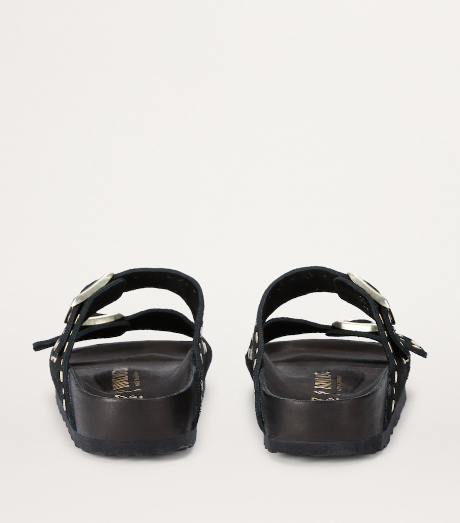 Suede Studded Arizona Sandals BLACK Image 2
