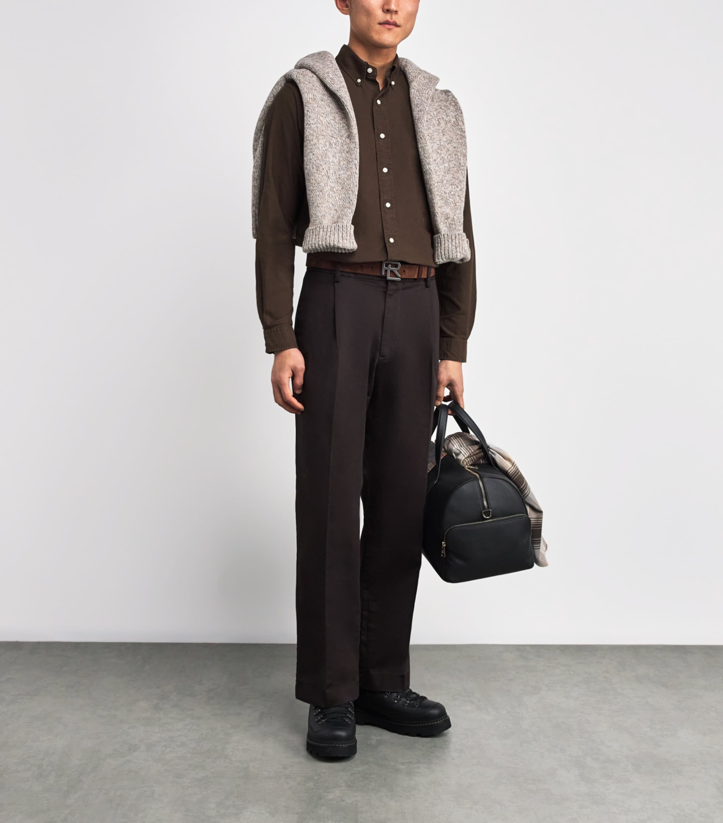 Cotton Custom Fit Oxford Shirt NUTMEG BROWN Image 2