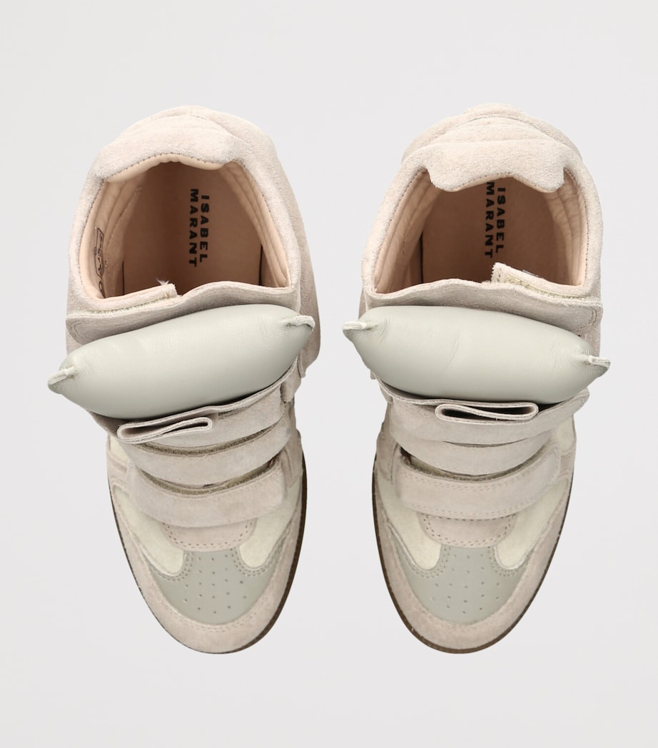 Isabel Marant Suede Bekett Wedge Sneakers 50 Bone/comb Image 4