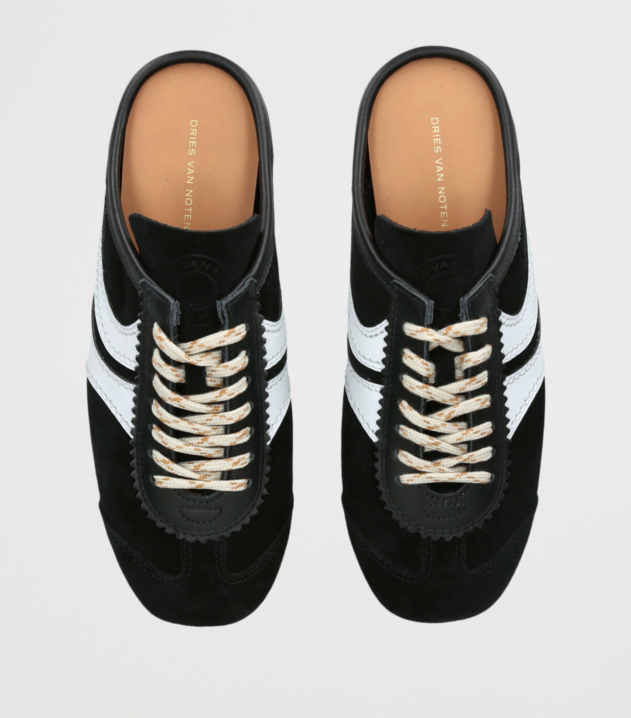 DRIES VAN NOTEN Suede Dustin Mules Black/comb Image 4