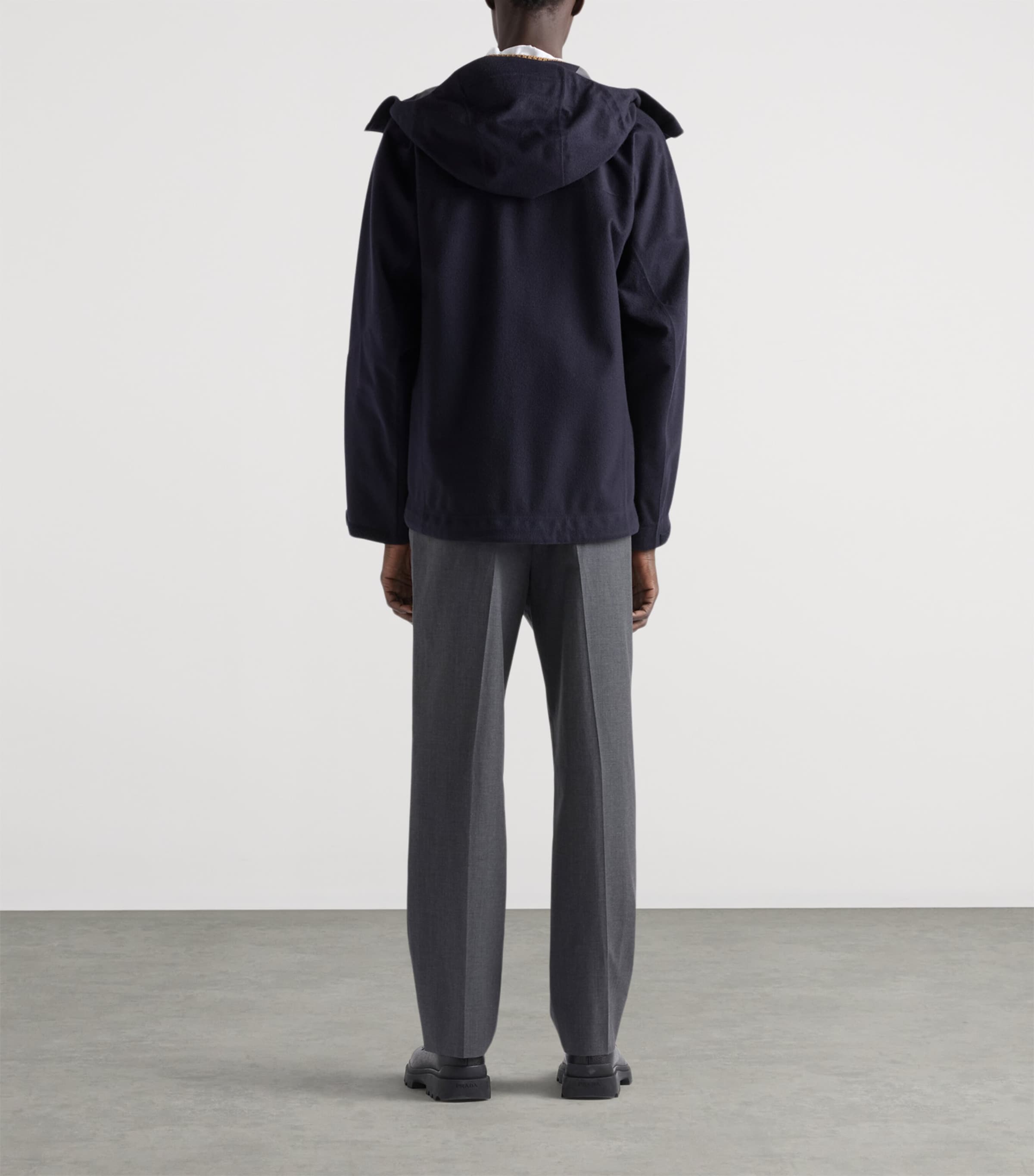 Cashmere-Blend Hooded Jacket F0008 Image 5