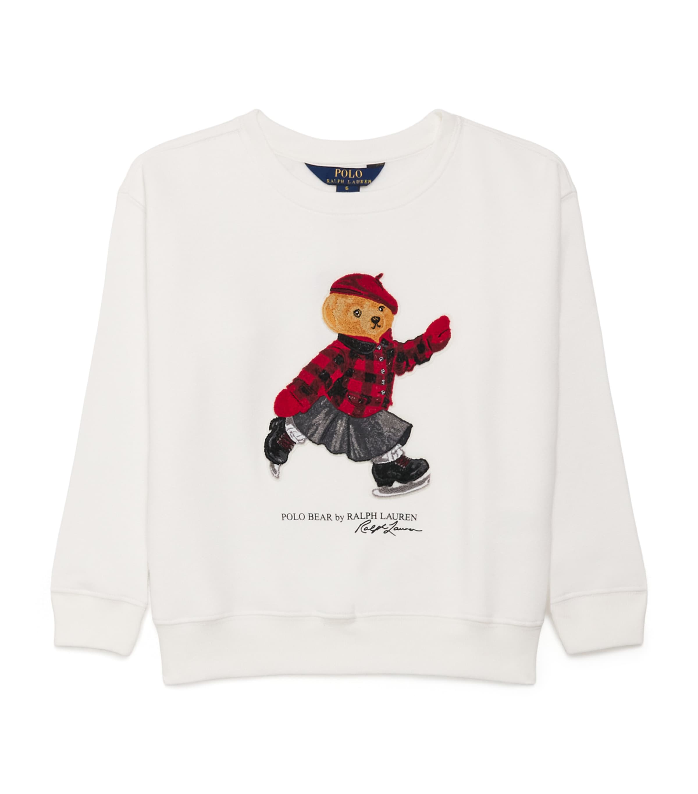 Ralph Lauren Kids' Cotton-blend Polo Bear Sweater In White