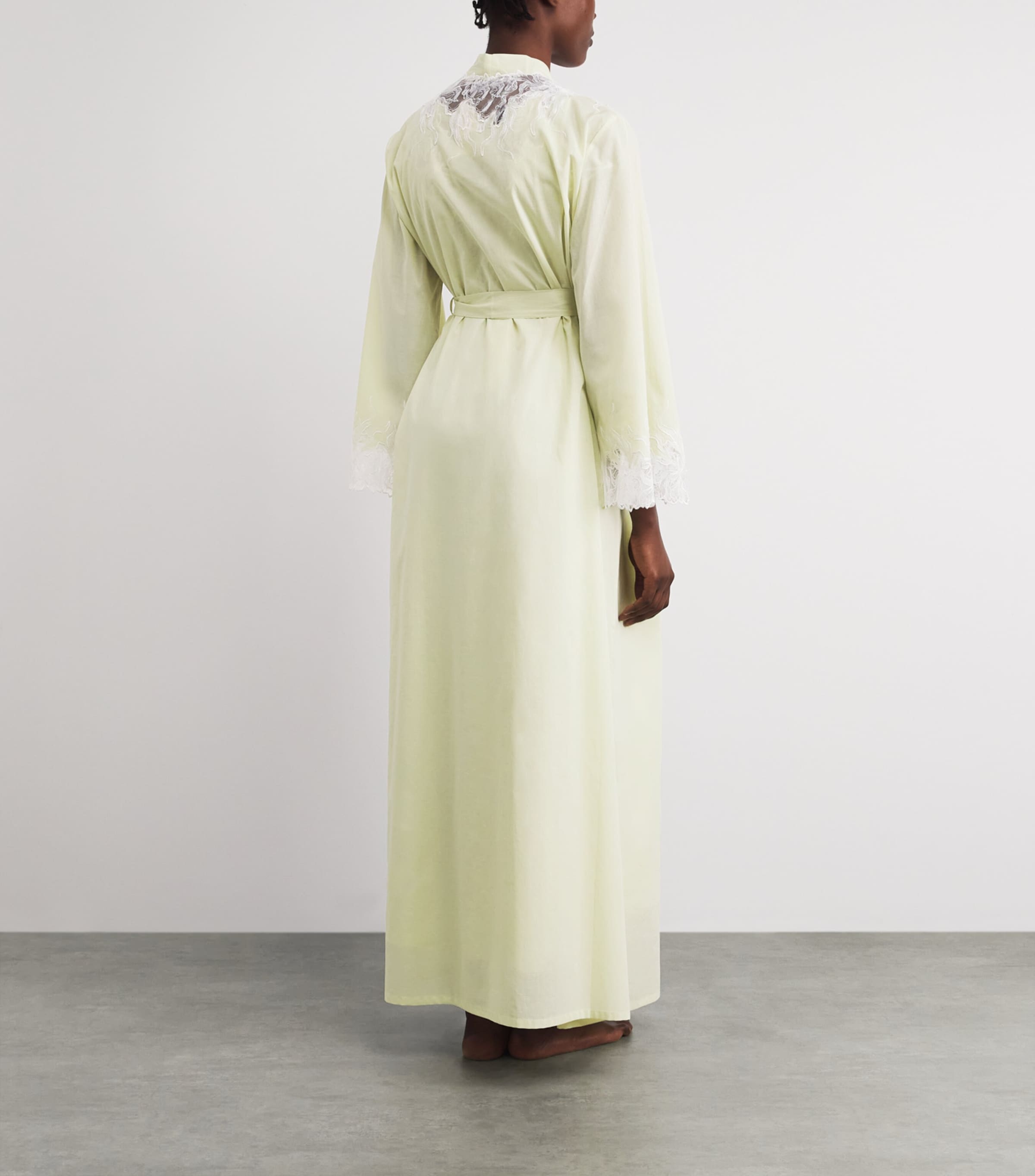 Bocan Womens Cotton Liliane Robe Light Green Image 4