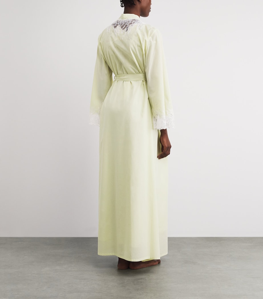Bocan Womens Cotton Liliane Robe Light Green Image 4