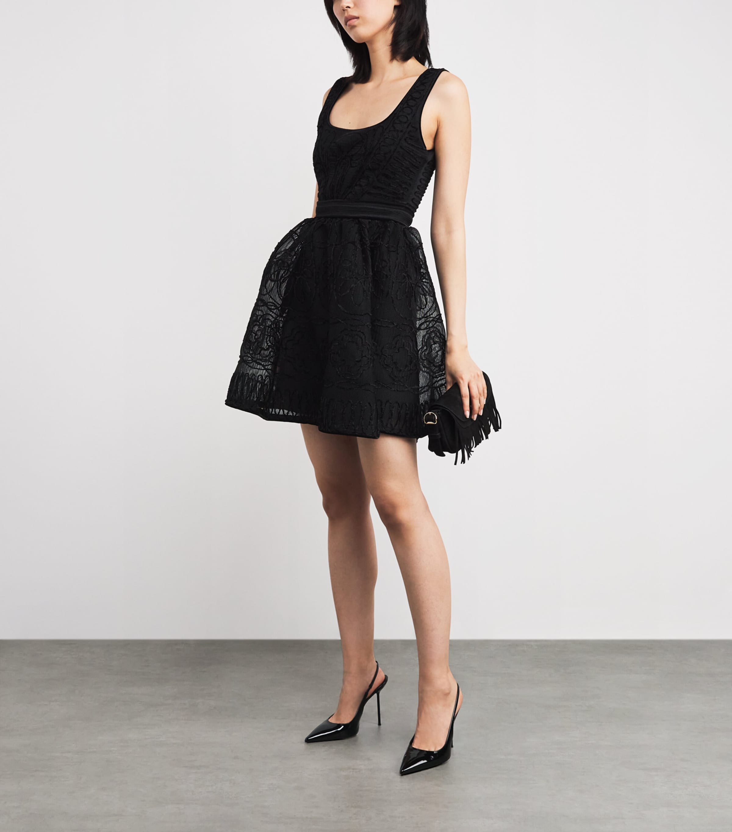 Knitted Mini Dress BLACK Image 2