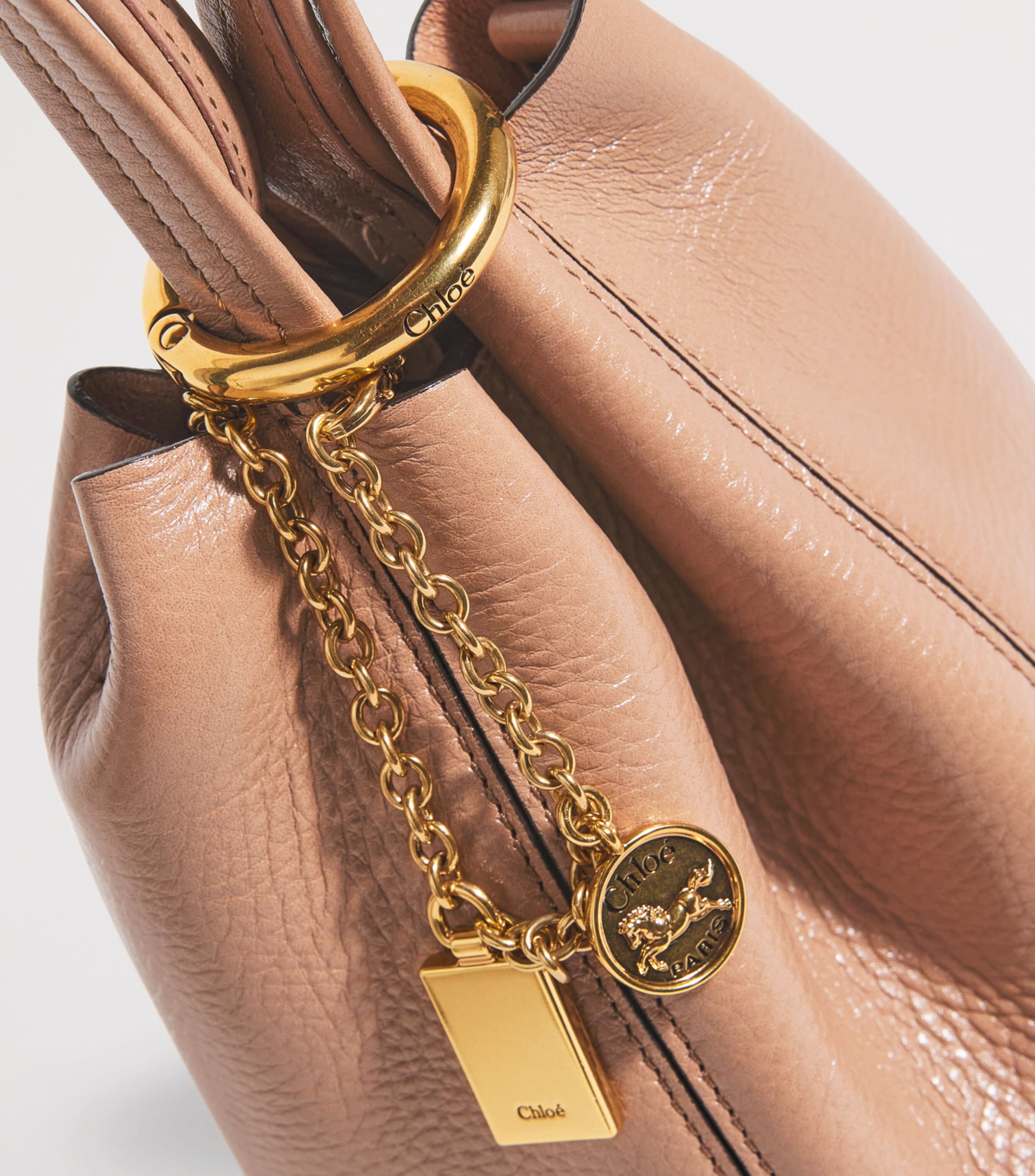 Small Leather Spin Tote Bag BAG WOODROSE Image 4