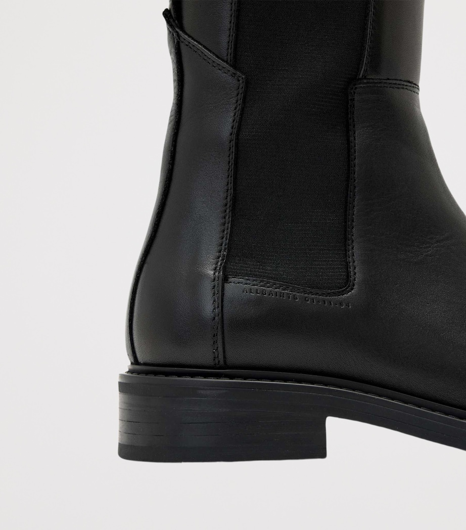 AllSaints Leather Bales Boots Black Image 4