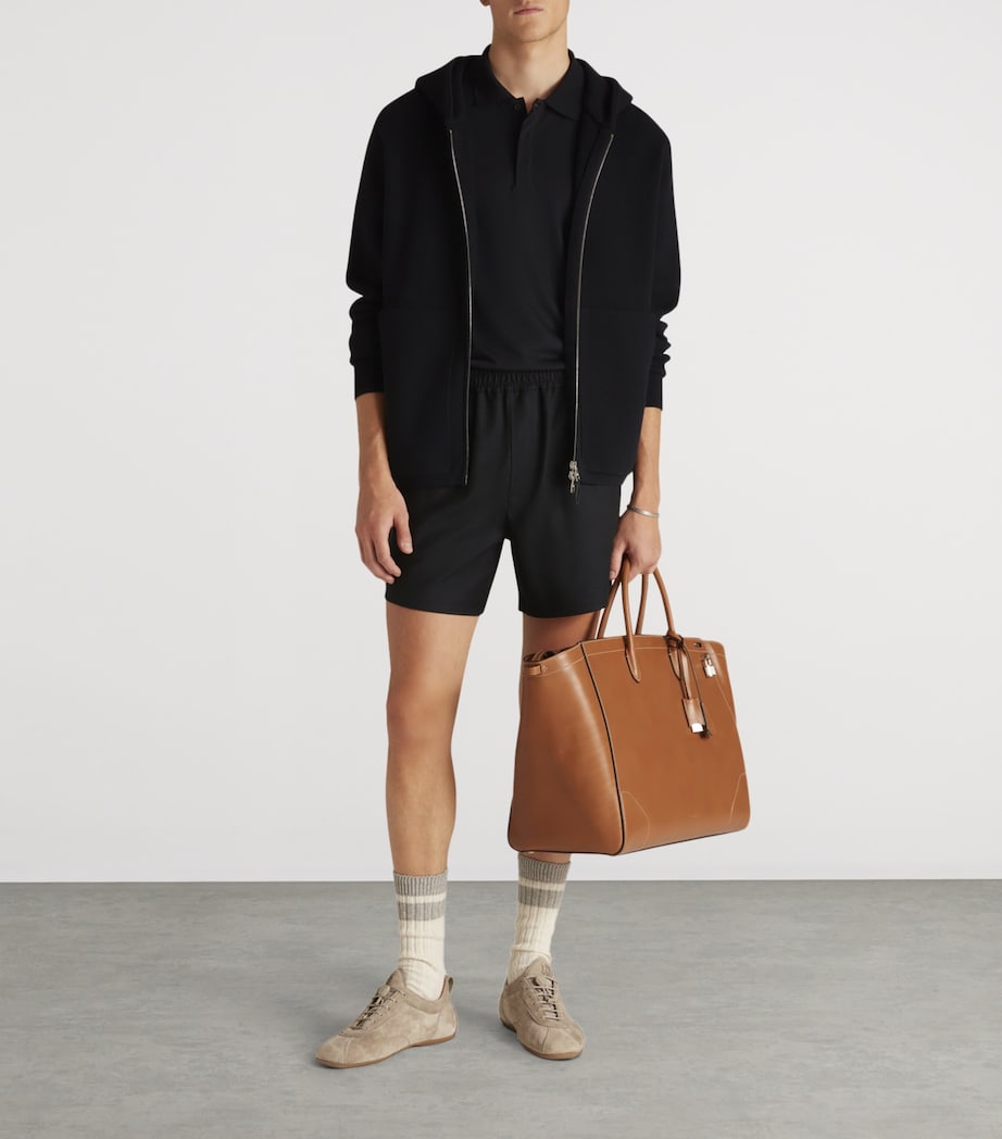 Cotton-Cashmere Zip-Up Hoodie 416HOUSE NAVY Image 2