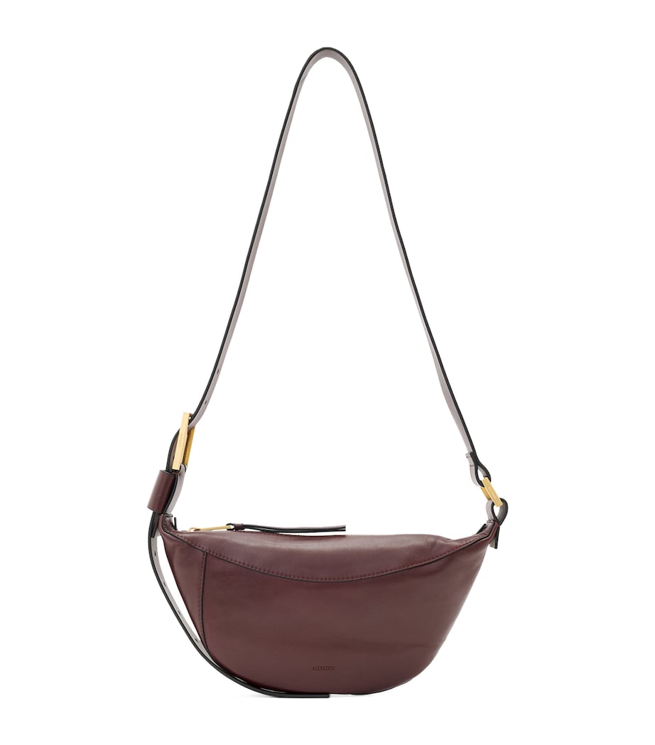 Leather Luna Cross-Body Bag DARK RED Image 1