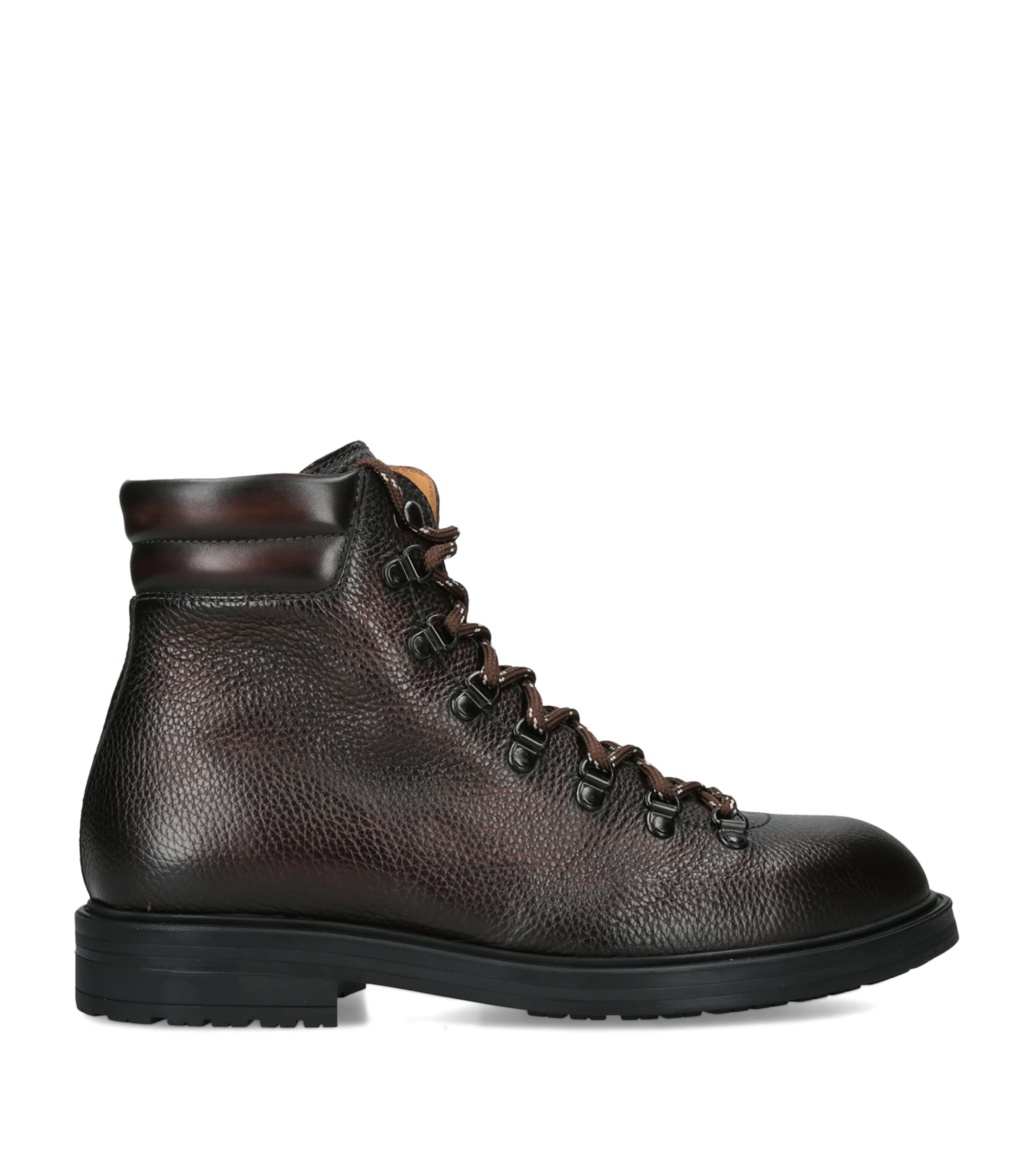 Magnanni Leather Hiker Ankle Boots In Brown