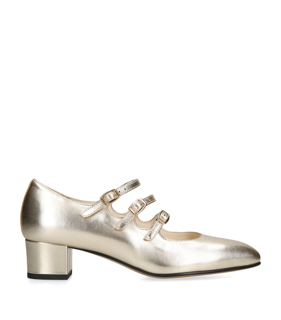 Leather Kina Mary Jane Pumps 40 GOLD Image 1