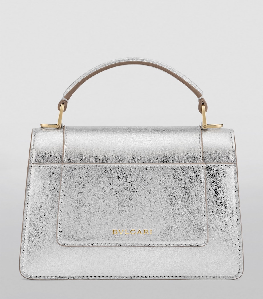 Bvlgari Mini Metallic Serpenti Forever Top-Handle Bag Silver Image 6