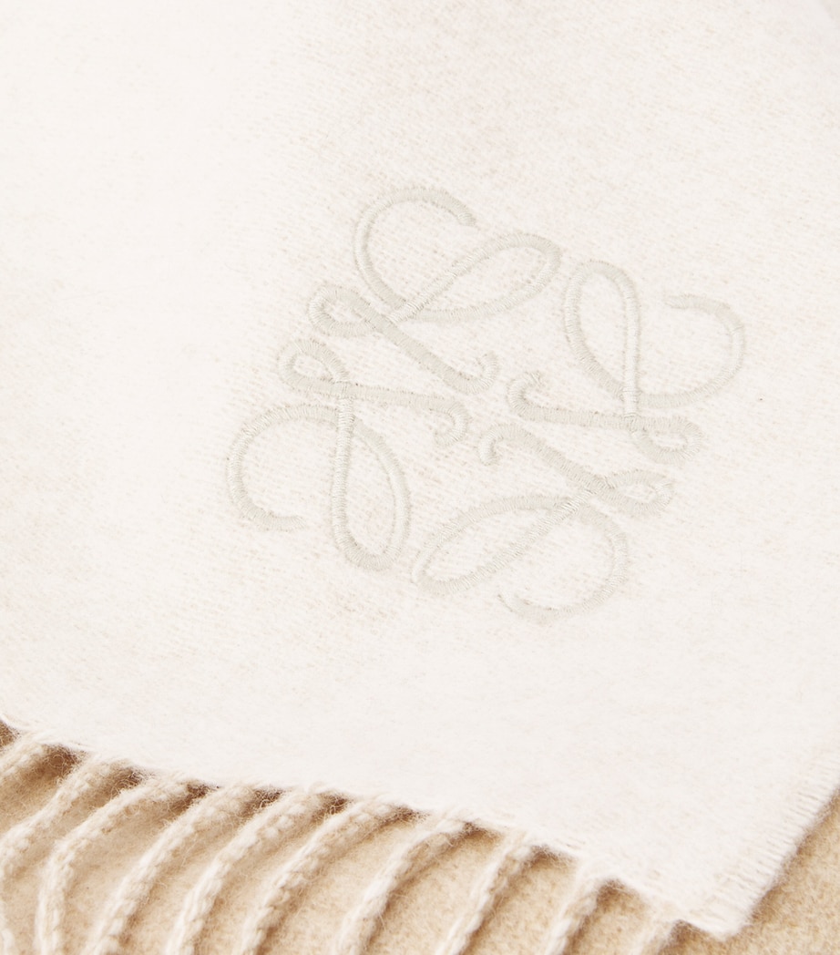 Bicolour Anagram Scarf IVORY/SAND Image 5