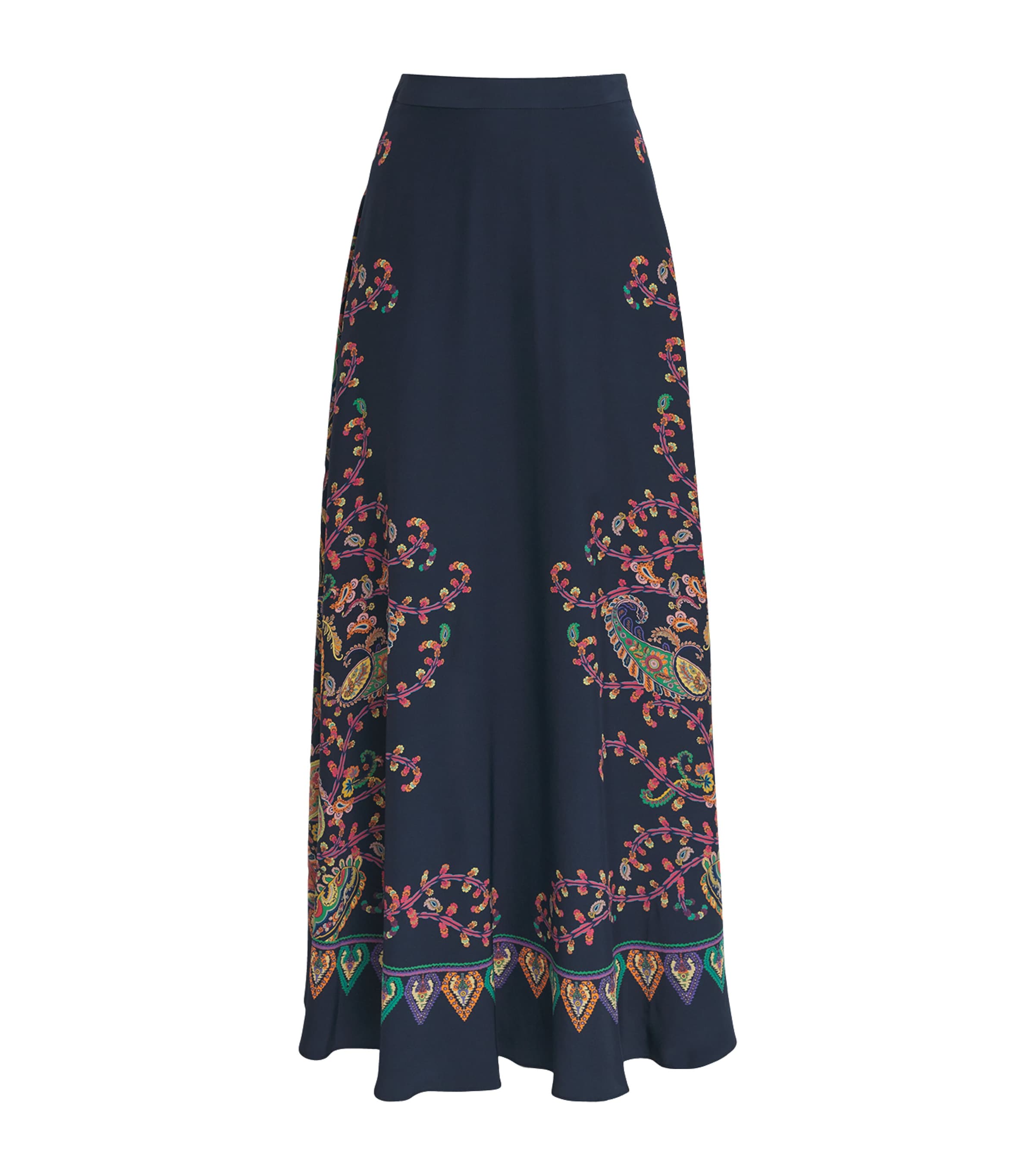 Silk Paisley Maxi Skirt X0883 Image 1