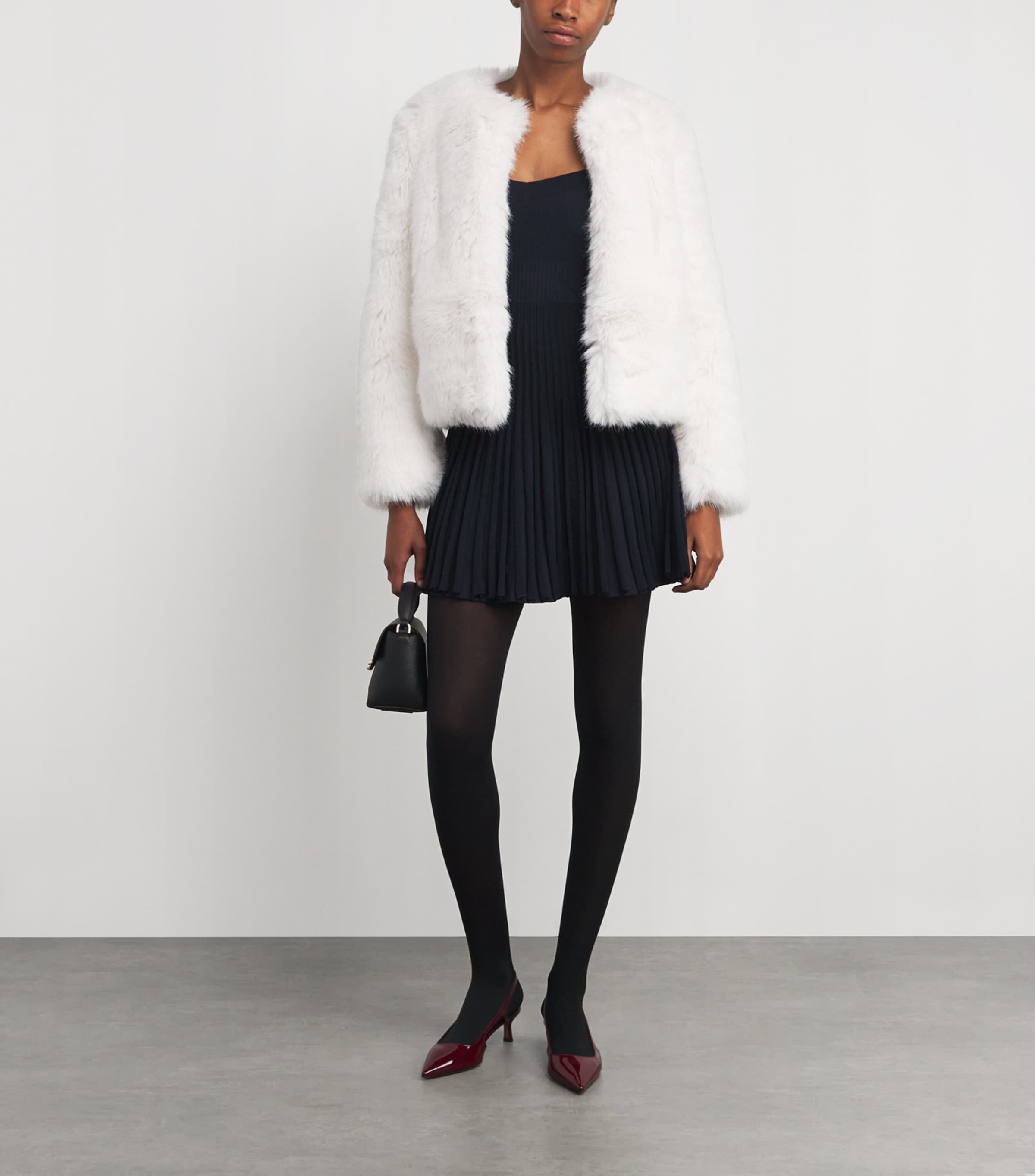 Rib-Knit Mini Dress NAVY BLUE Image 2