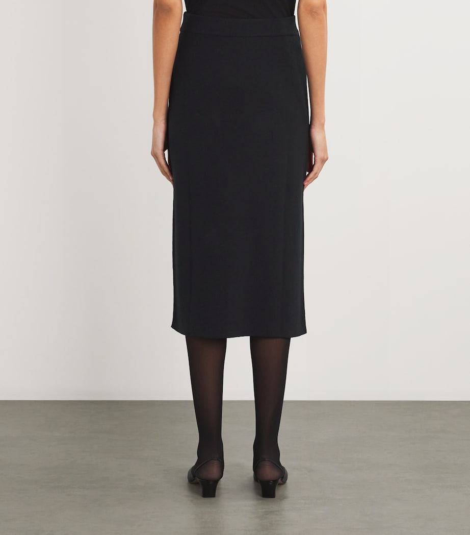 Weekend Max Mara Womens Knitted Midi Skirt Black Image 4