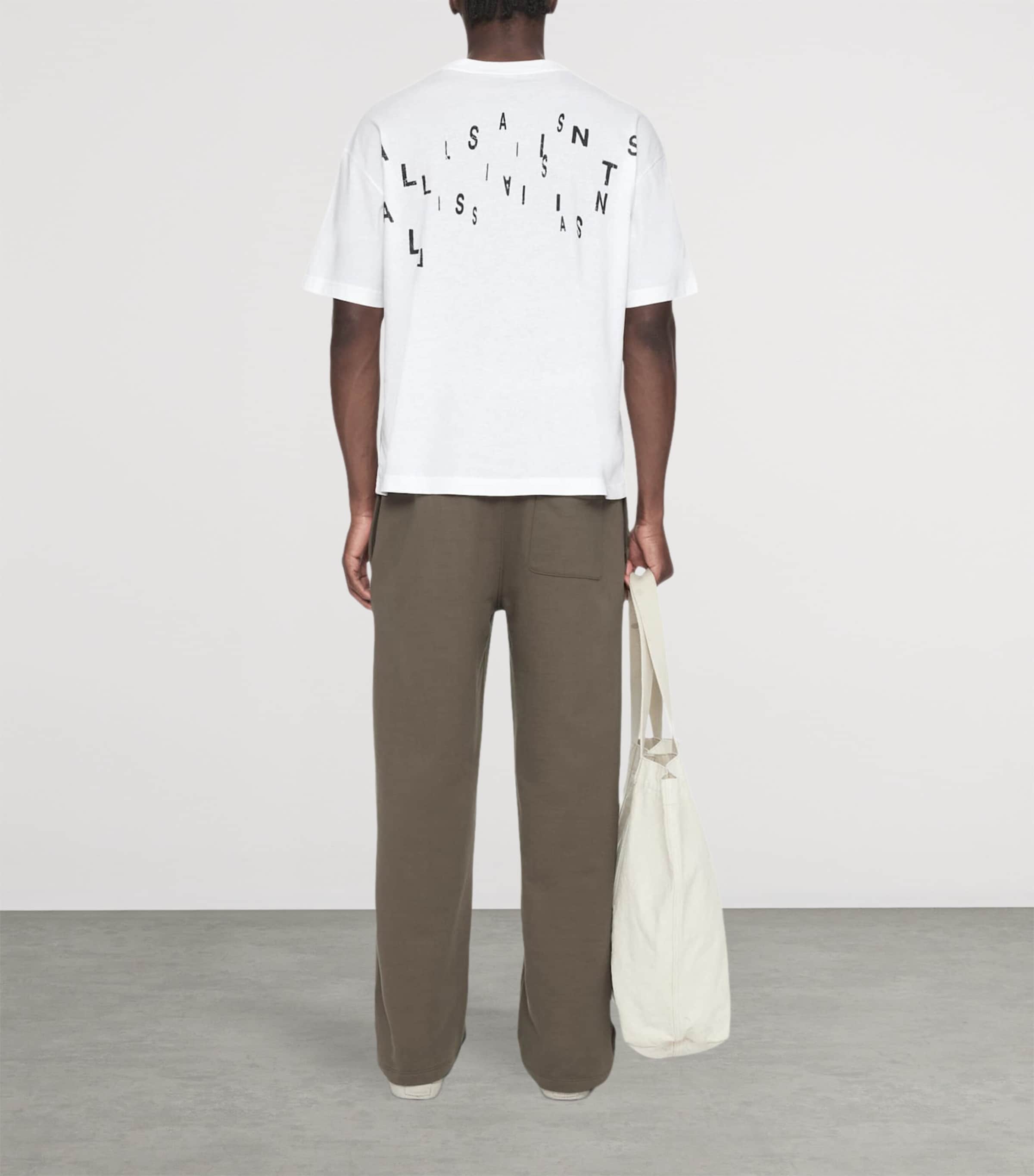 AllSaints Mens Organic Cotton Shadow T-Shirt Optic White Image 5