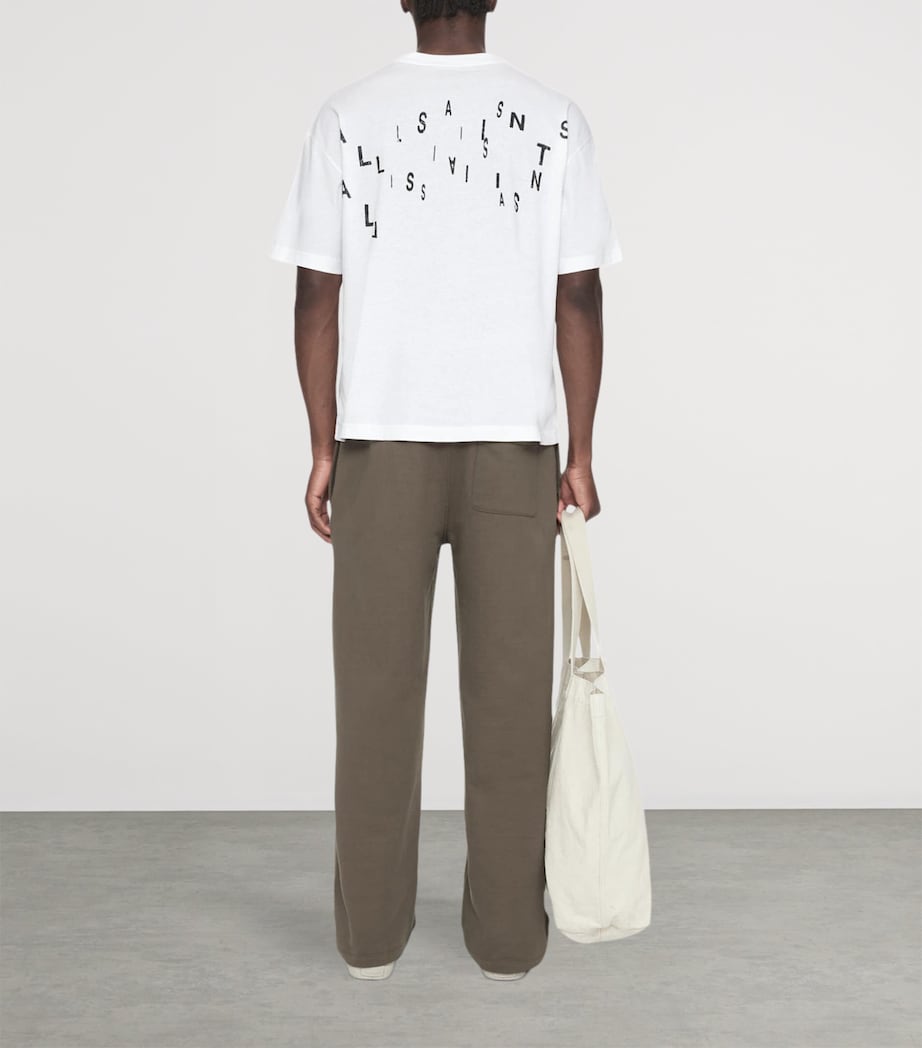 AllSaints Mens Organic Cotton Shadow T-Shirt Optic White Image 5