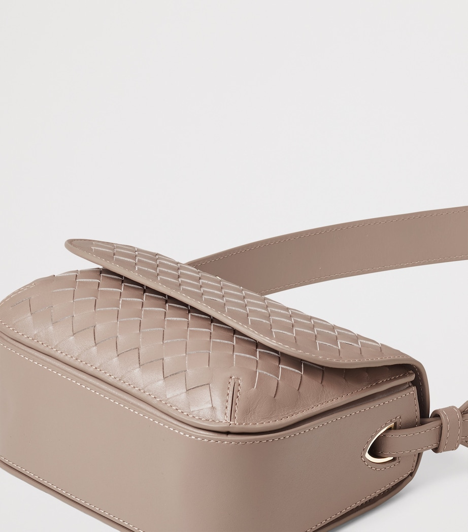 Aspinal Of London Woven Leather Ella Cross-Body Bag Moleskin Image 7