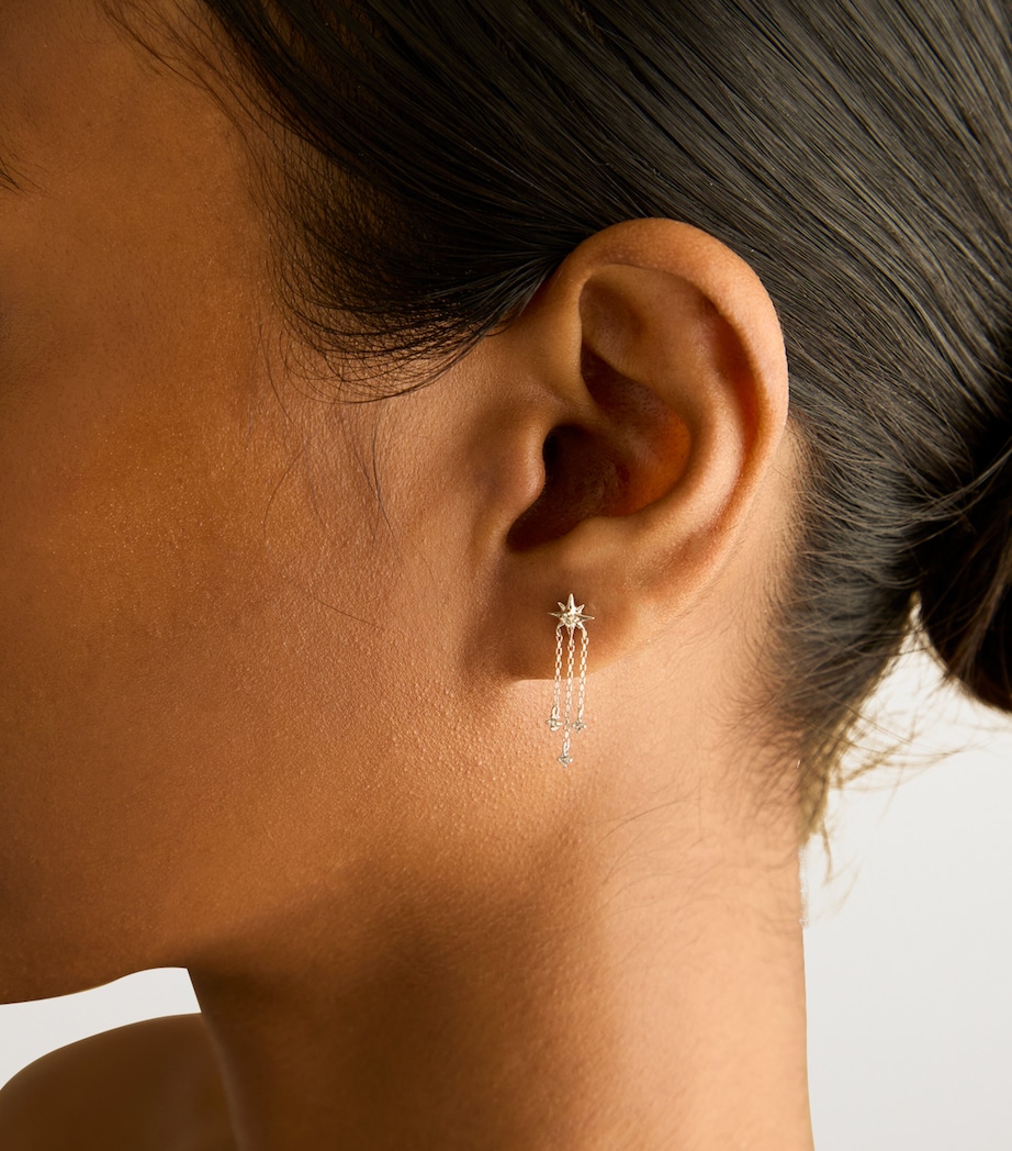 Star Earrings Harrods Earrings Silver Moon And Star Crystal Stud