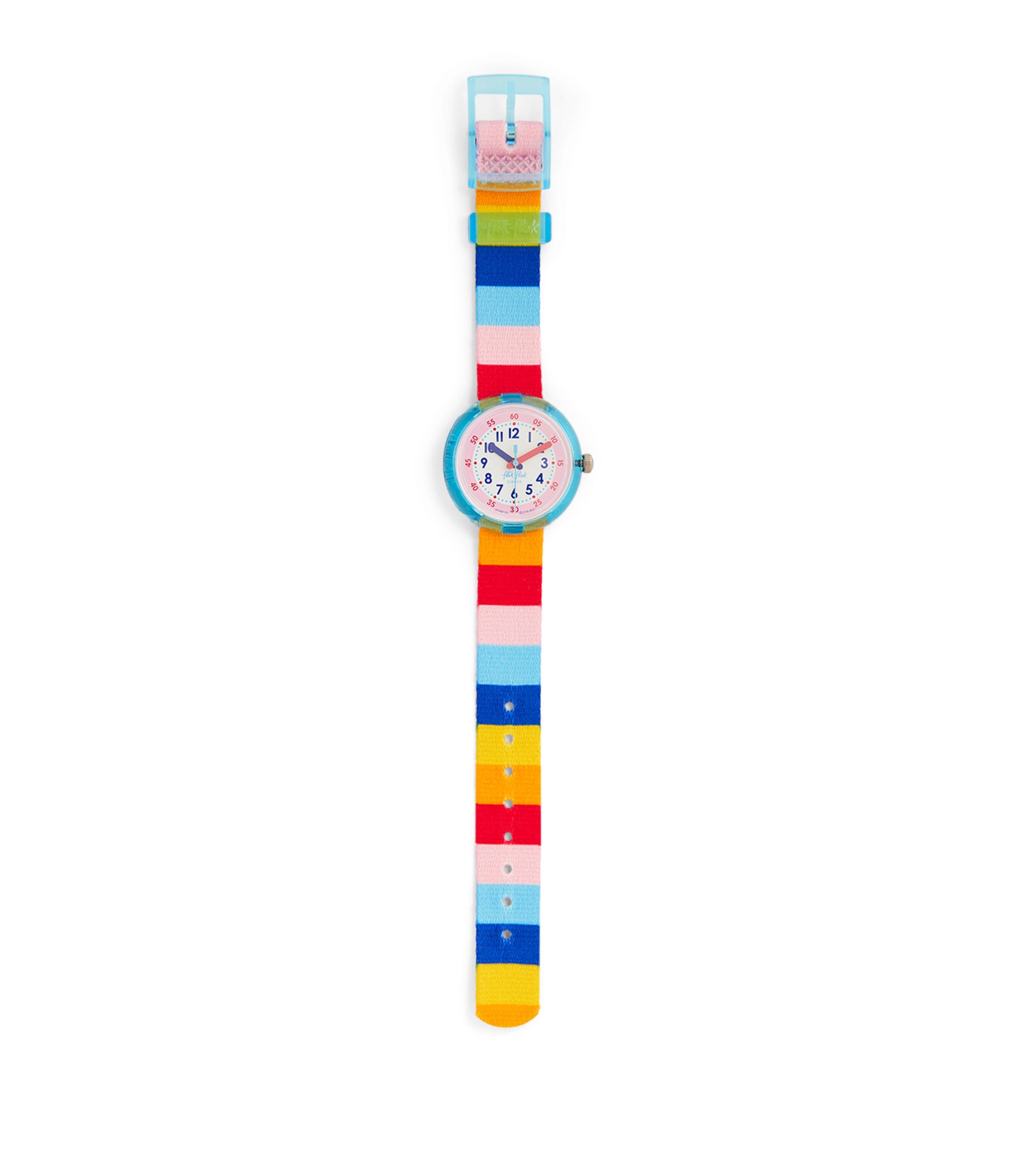 Flik Flak Kids' Stripy Pink Watch In Multi