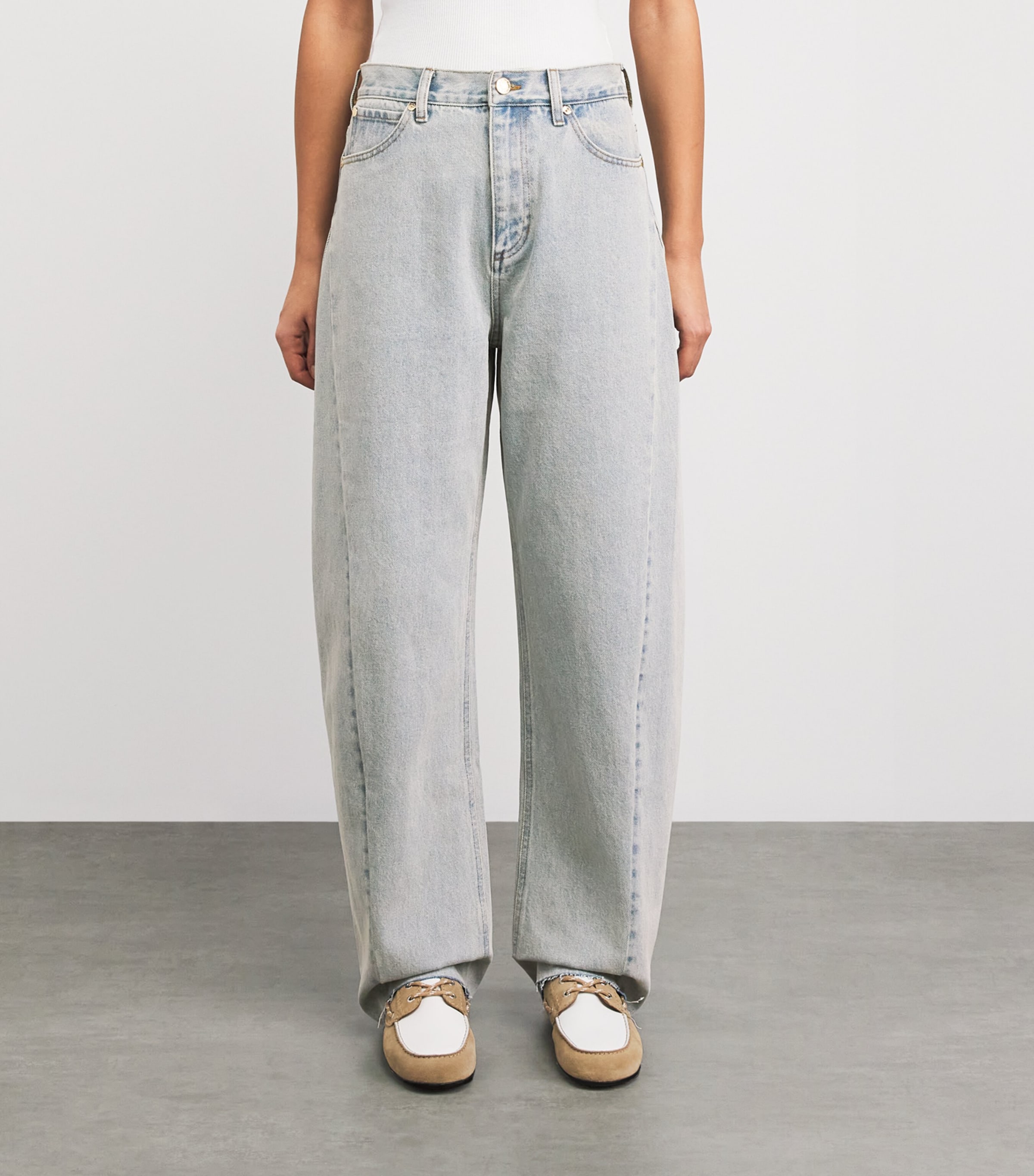 Sandro Paris Womens Barrel Jeans Light Bu Jean Image 4