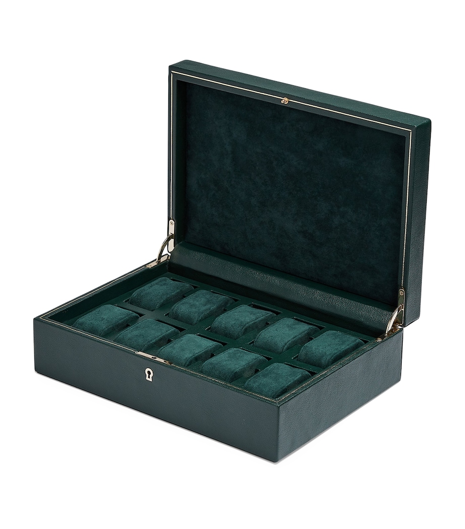 Vegan Leather 10-Piece Watch Box GREEN Image 5