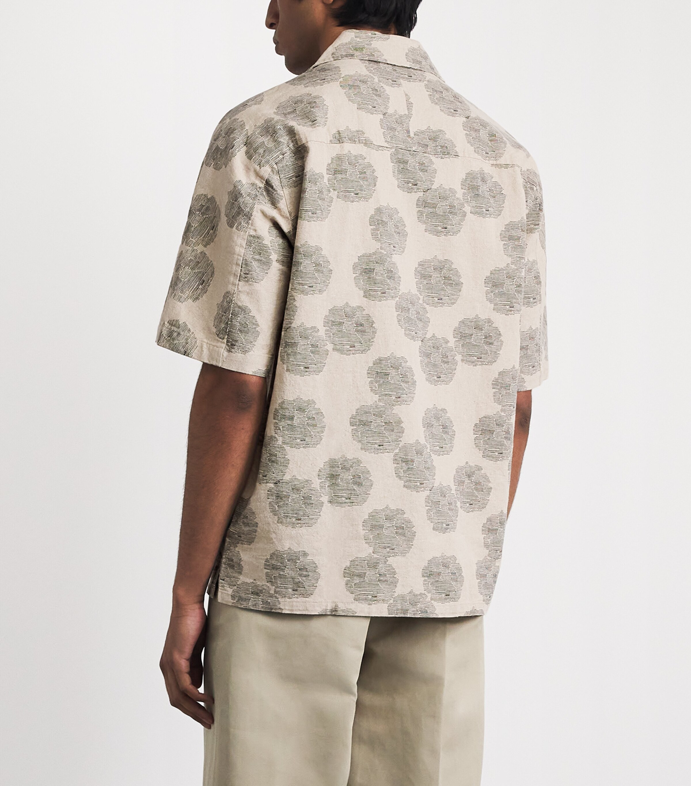 NN07 Mens Linen-Organic Cotton Ole Shirt Oatmeal Image 5