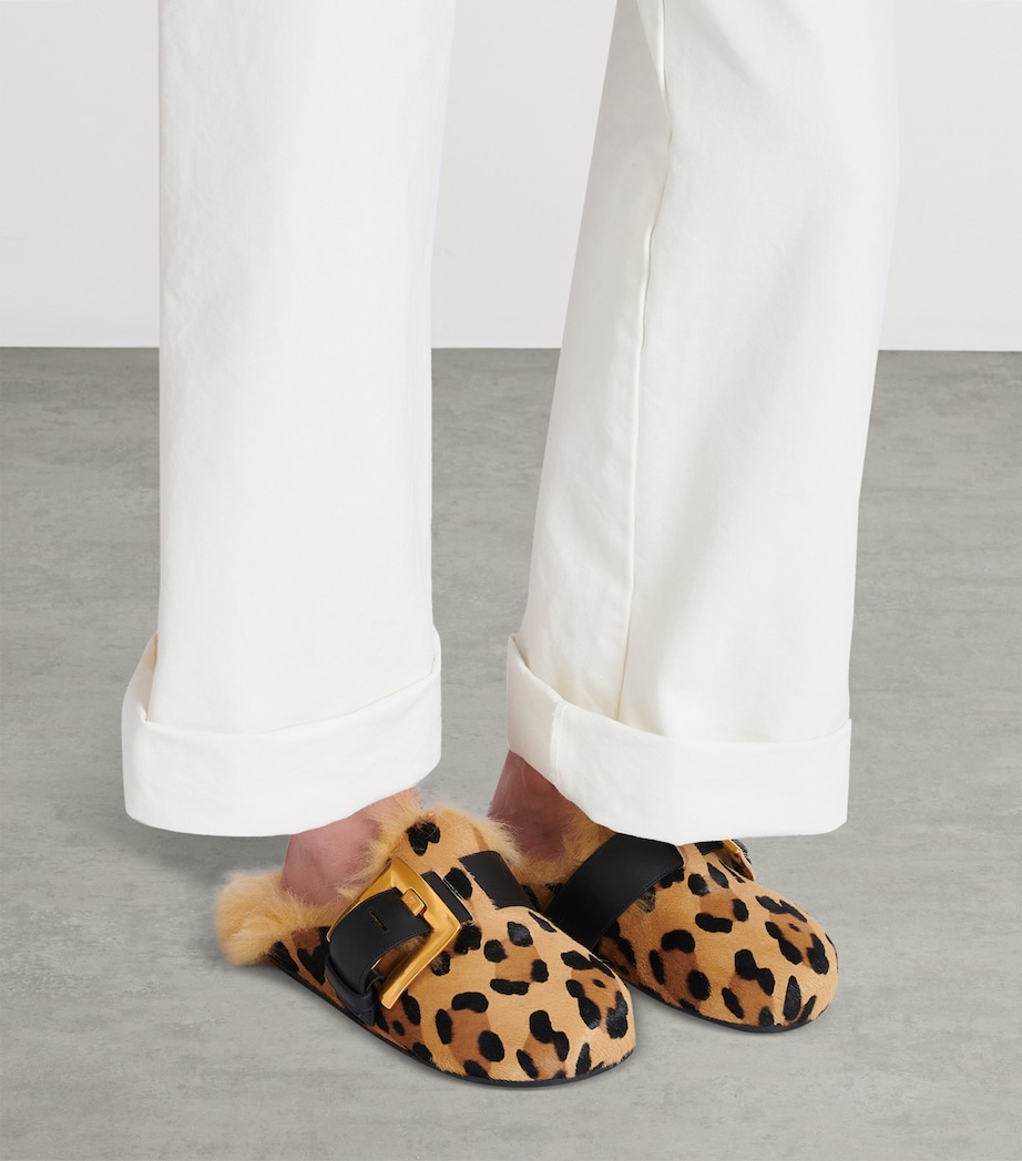 Leather Leopard Anthem Clogs WKS MULTI/ NOIR Image 7