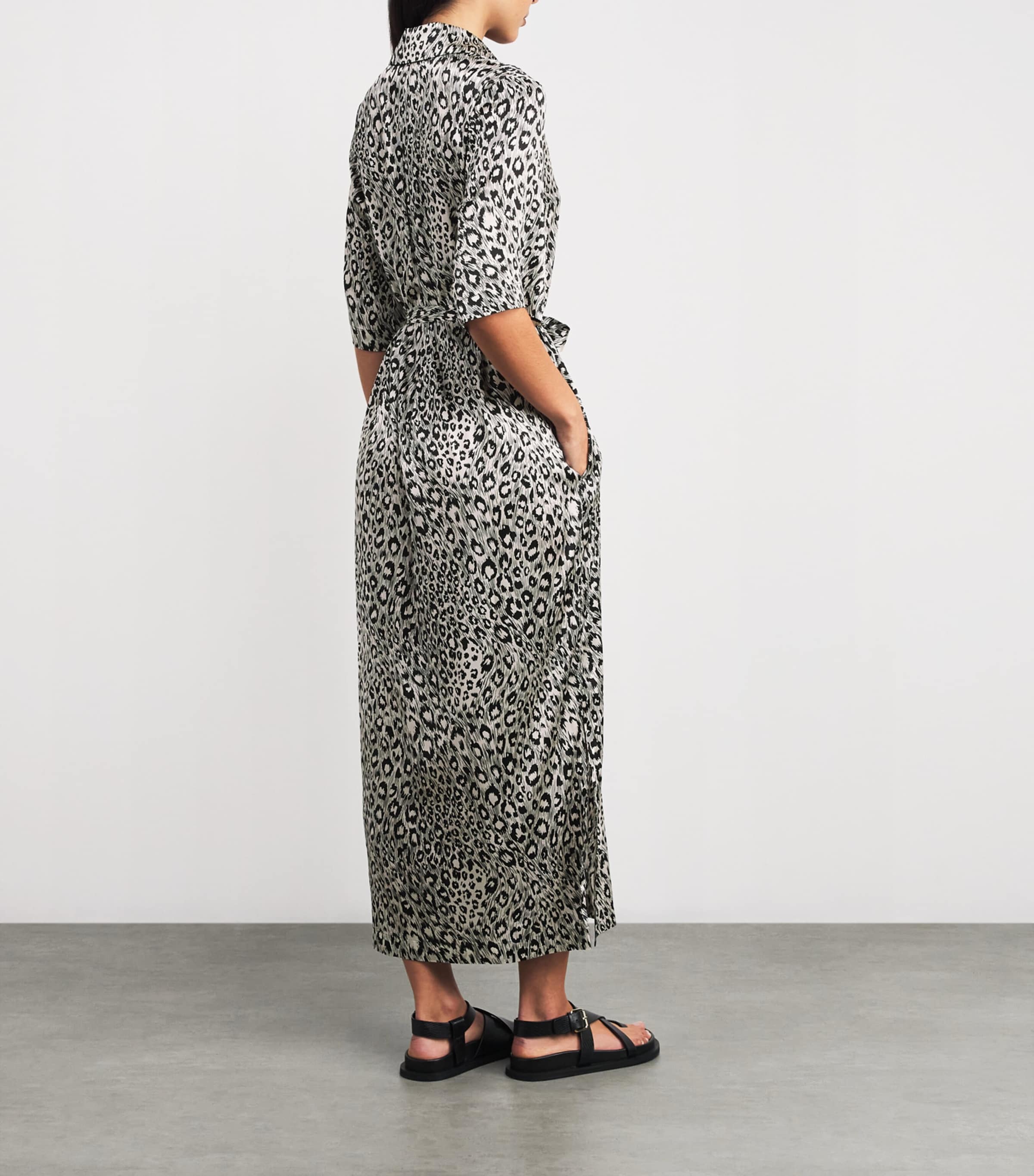 Silk-Blend Shirt Dress 950 LEO/LEO Image 3