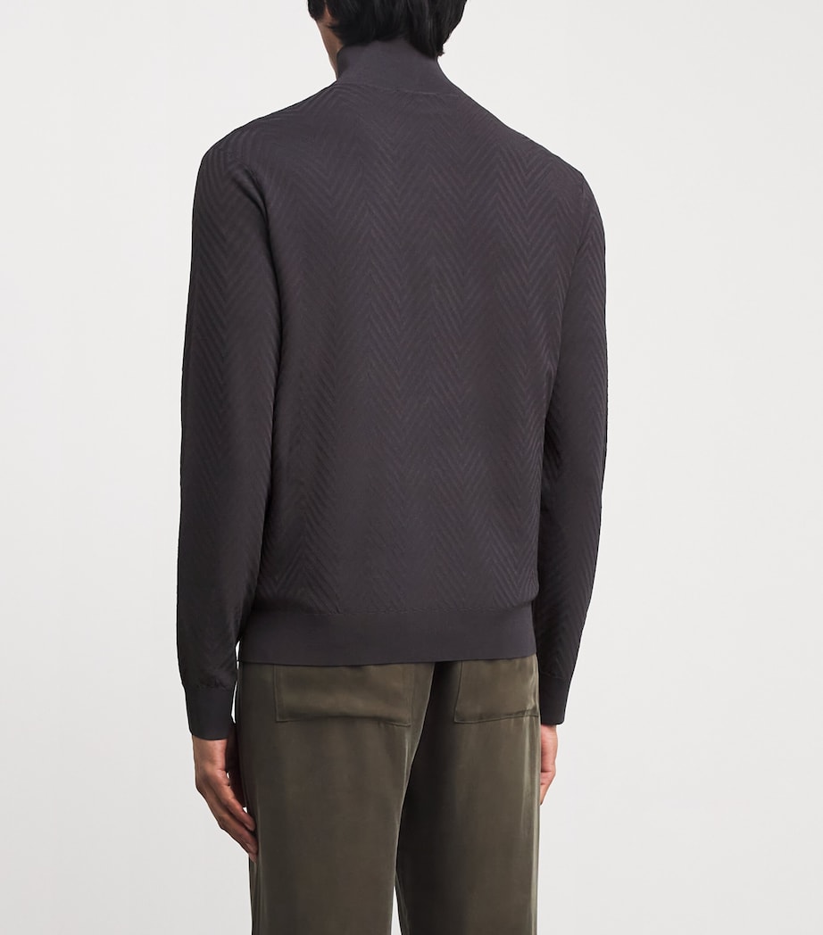 Icon Chevron Zip Cardigan U8168 Image 4