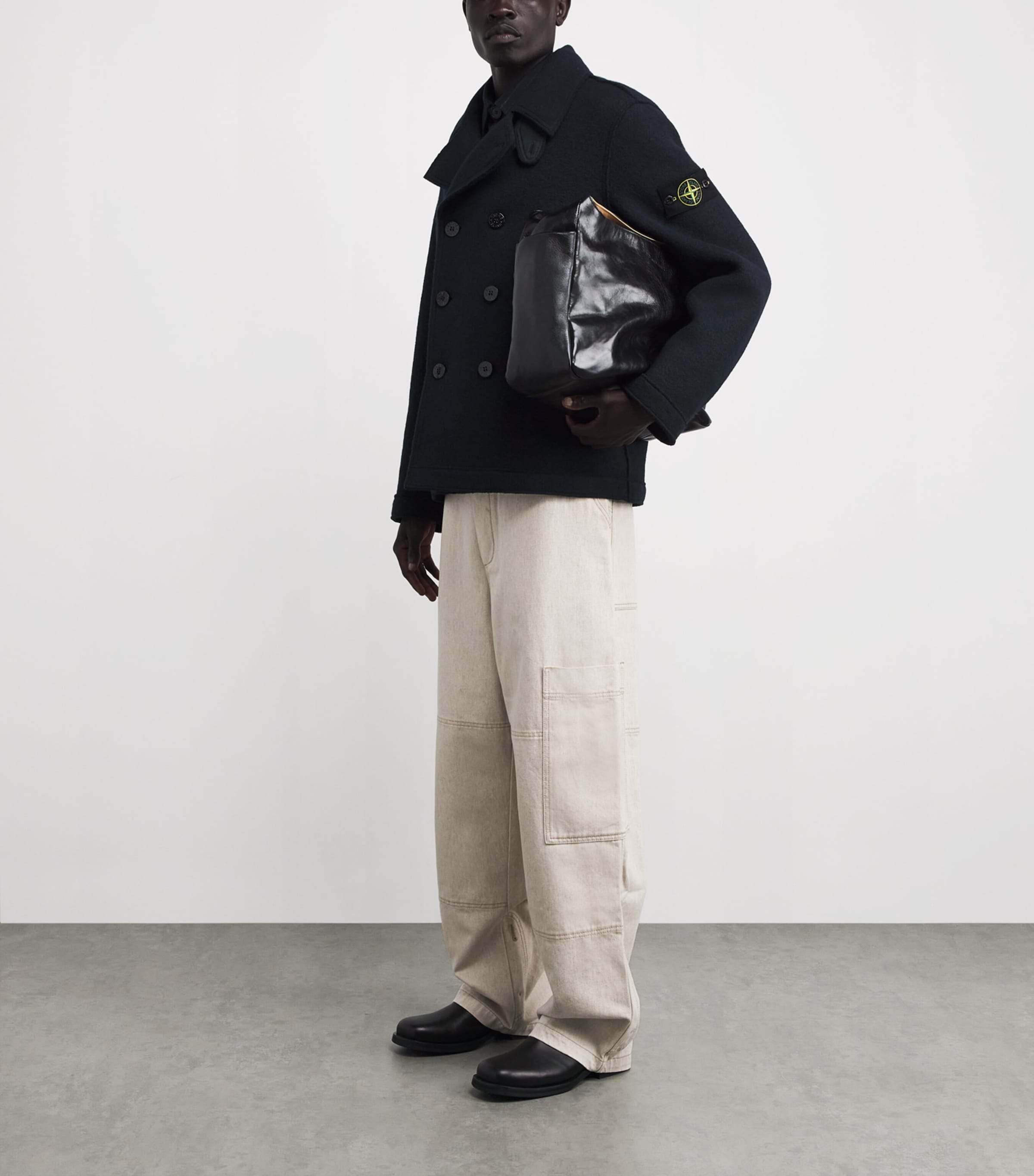 Wool Felted Compass Pea Coat V0020 Image 2