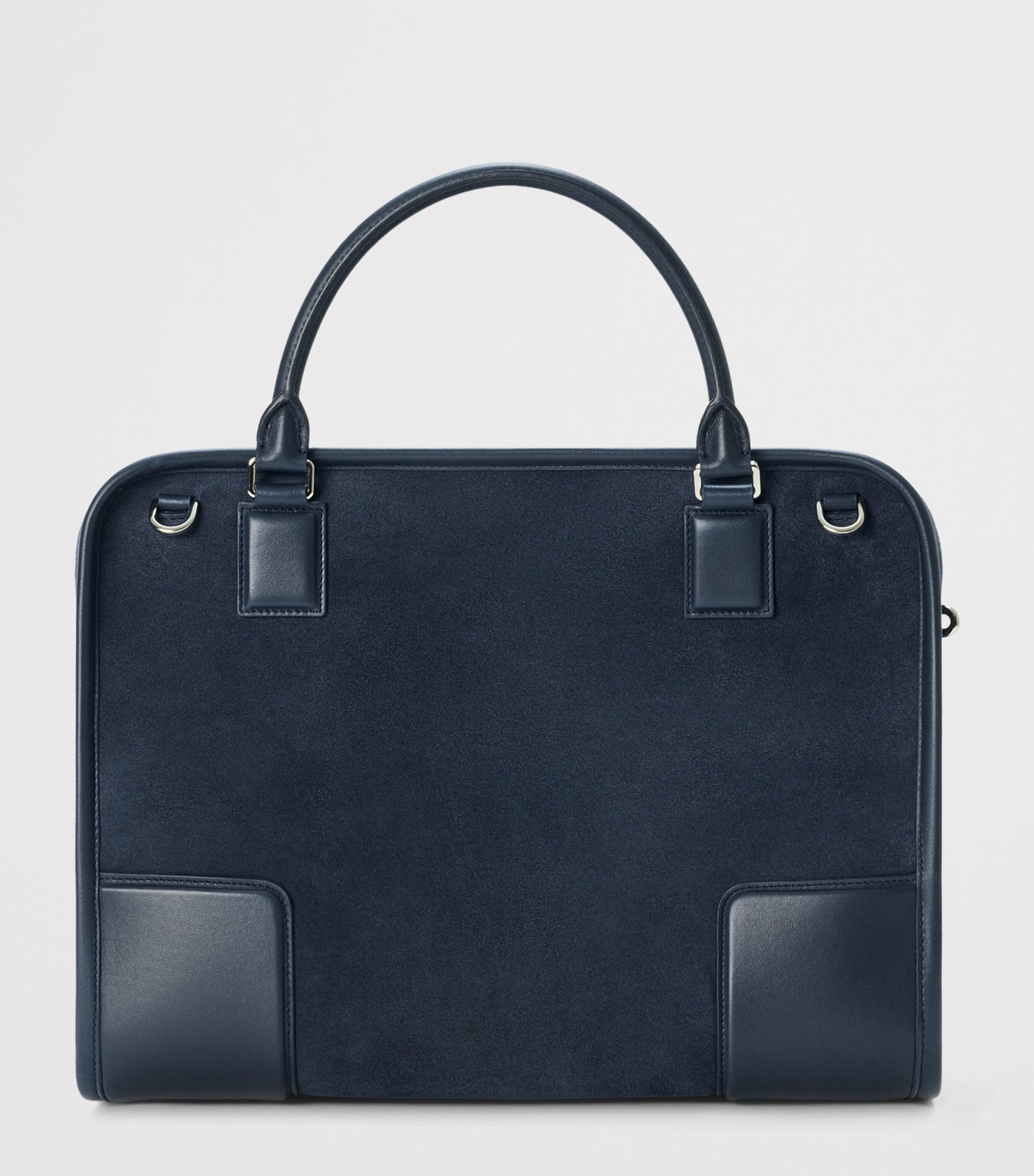 LOEWE Large Suede Amazona 180 Top-Handle Bag Deep Navy Image 5