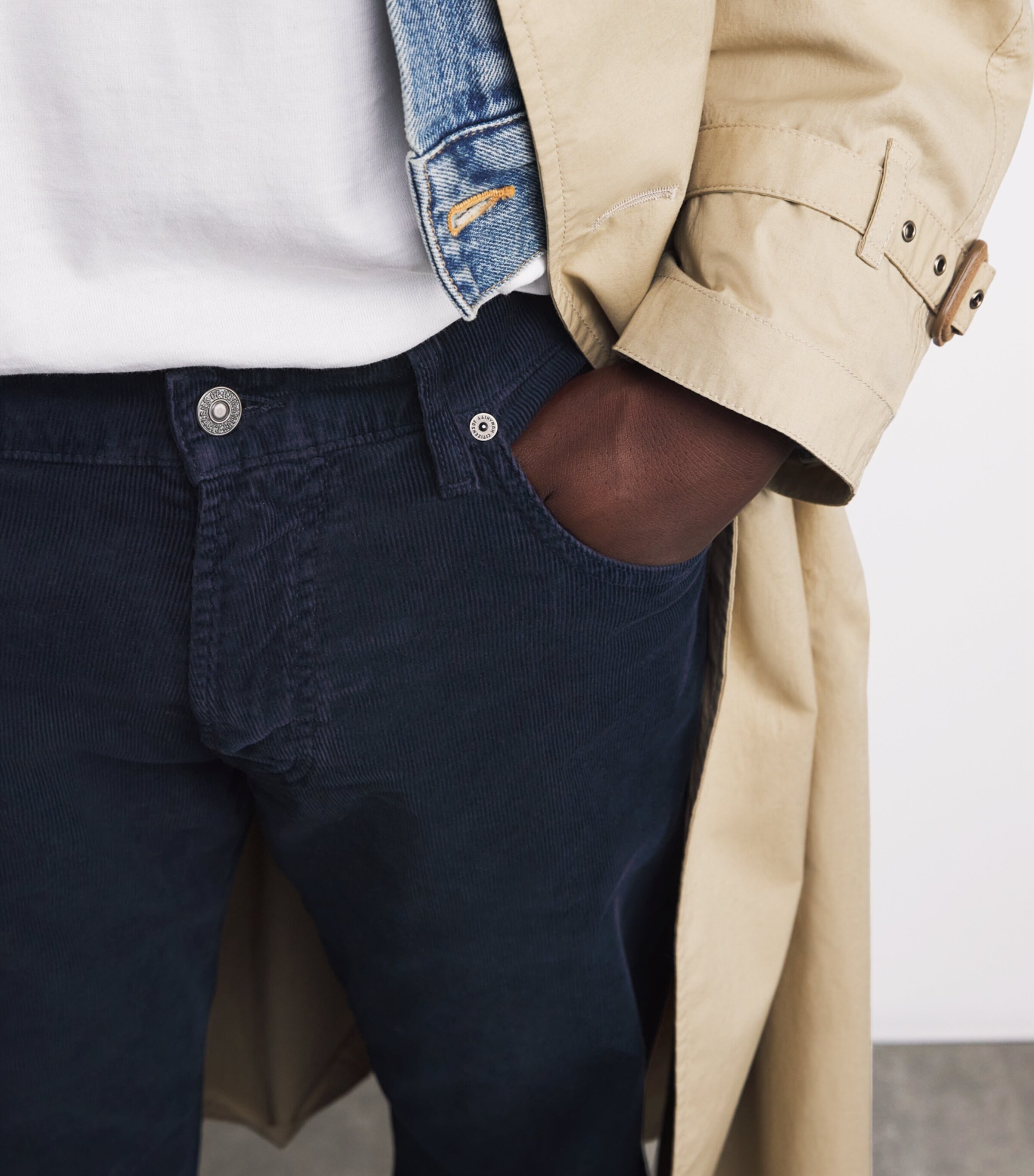 Corduroy Gage Straight Jeans NVY Image 6